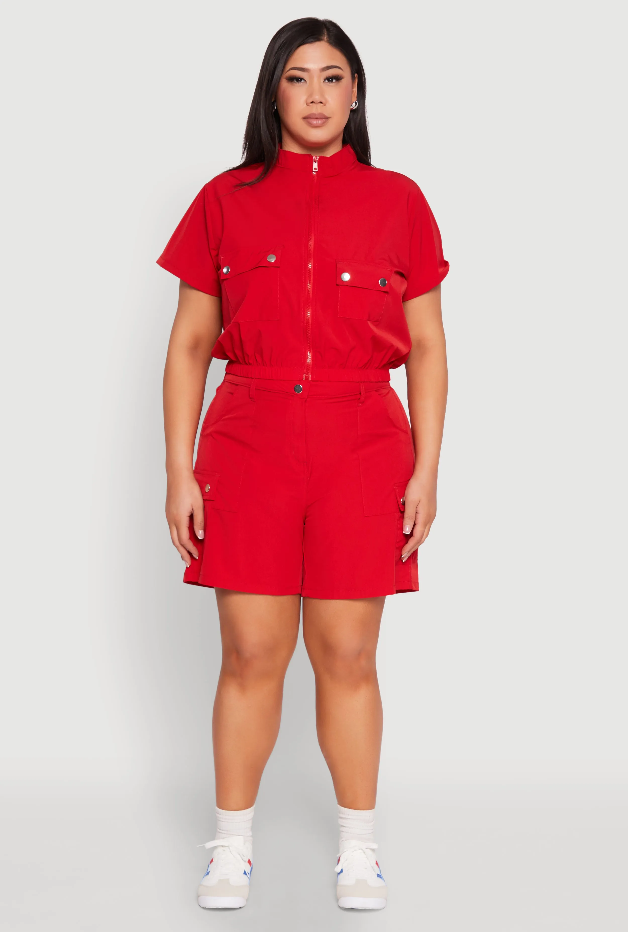 Plus Size Nylon Utility Zip Up Top sold by Rainbow product image thumbnail 2