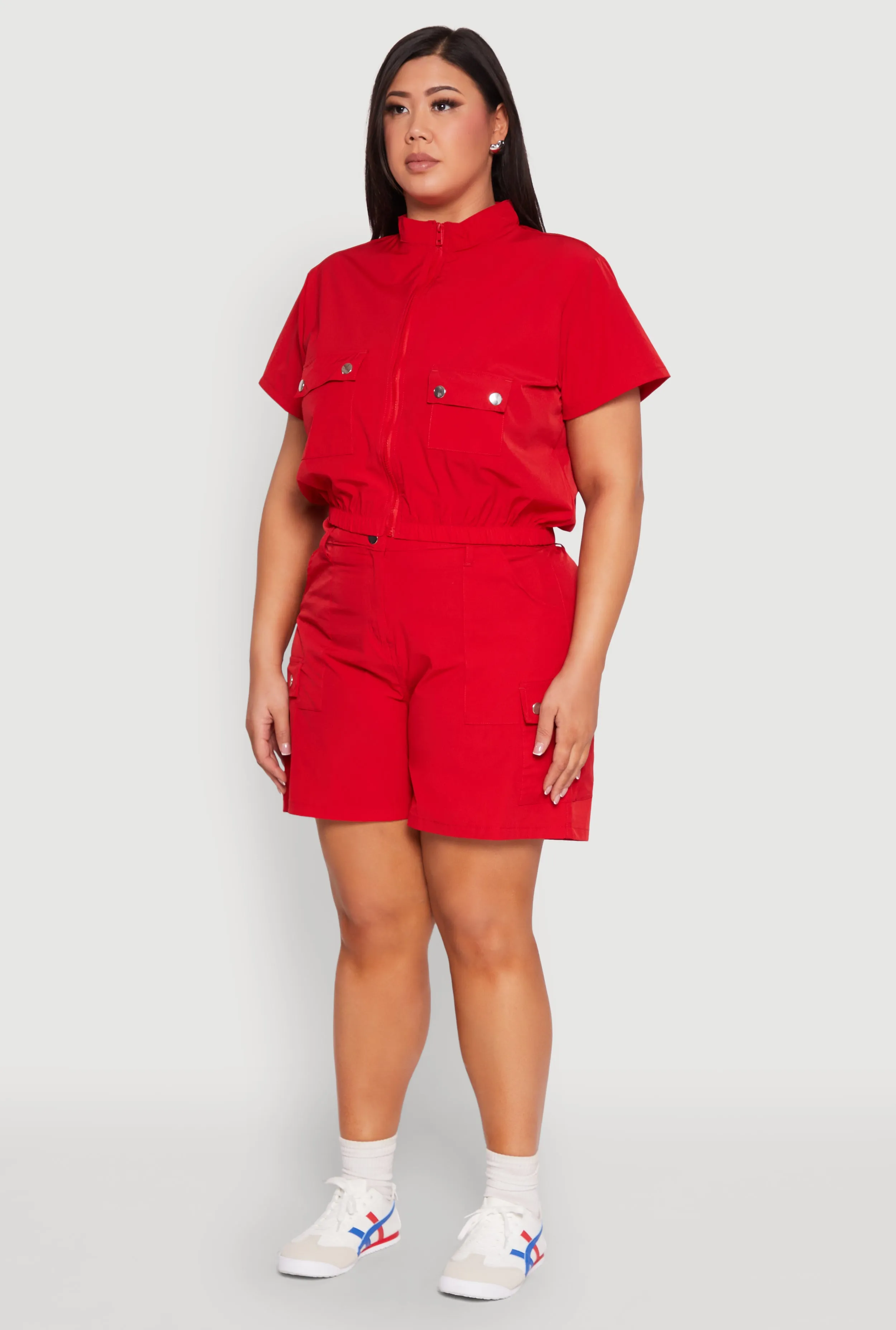 Plus Size Nylon Utility Zip Up Top sold by Rainbow product image thumbnail 5