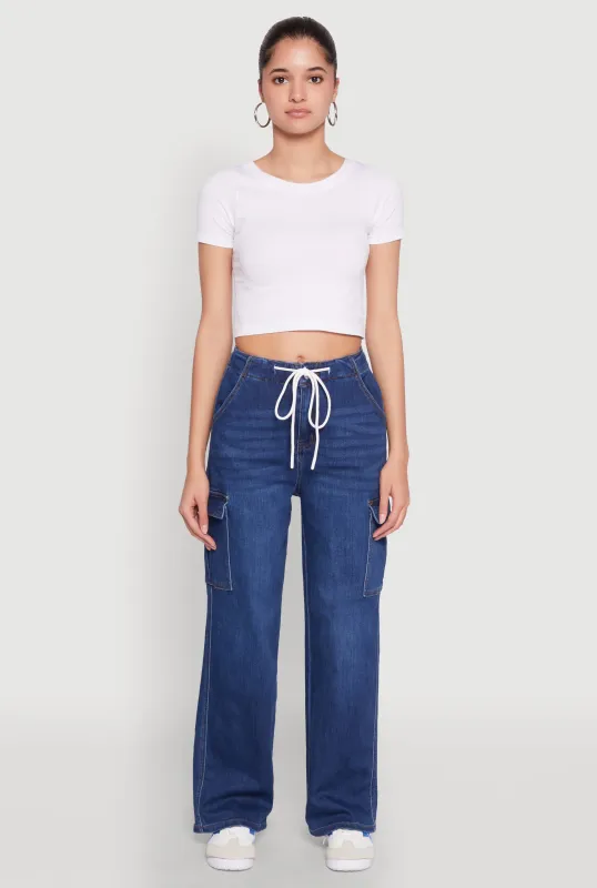WAX High Waisted Cargo Jeans sold by Rainbow