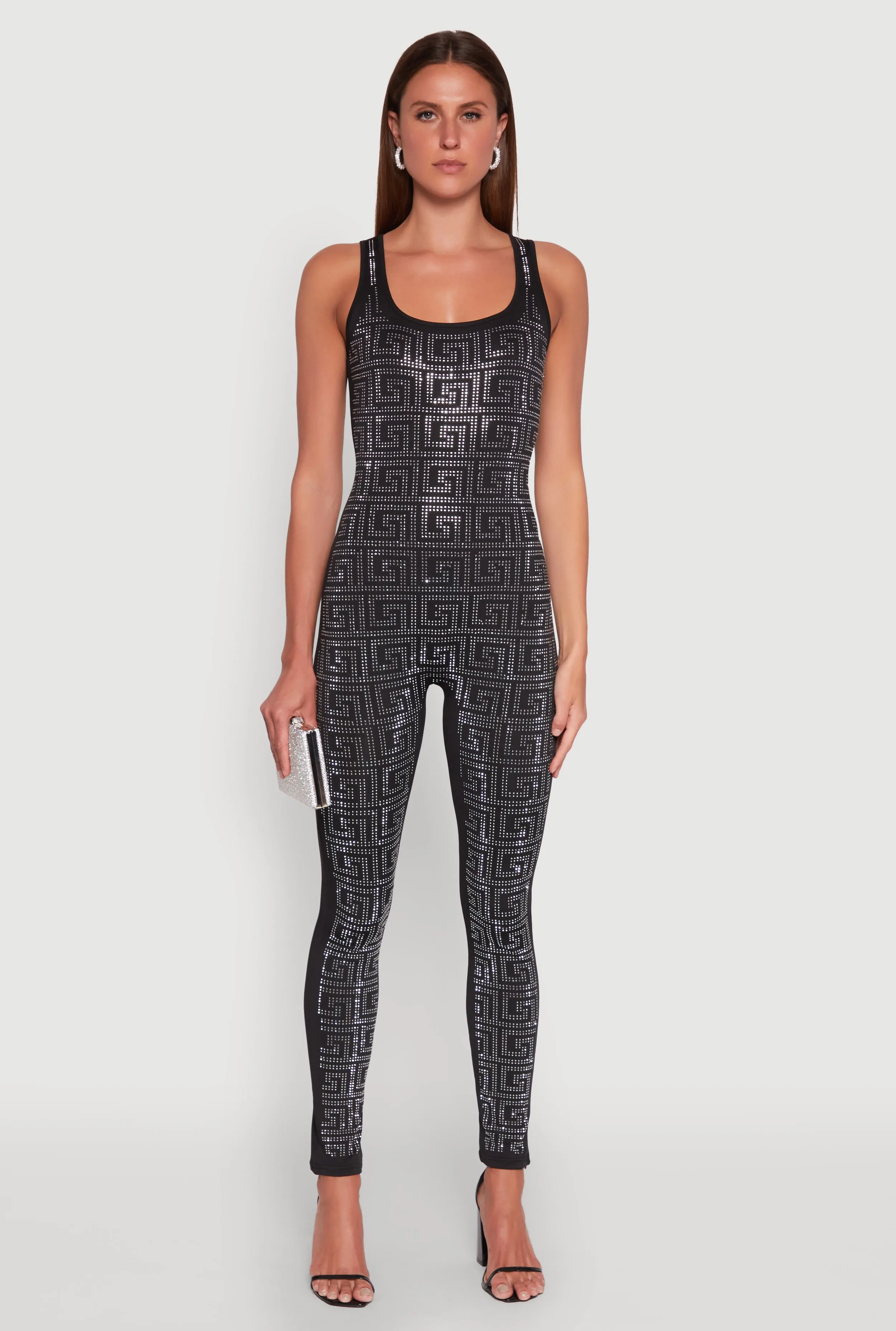 Greek Key Rhinestone Catsuit sold by Rainbow product image thumbnail 2