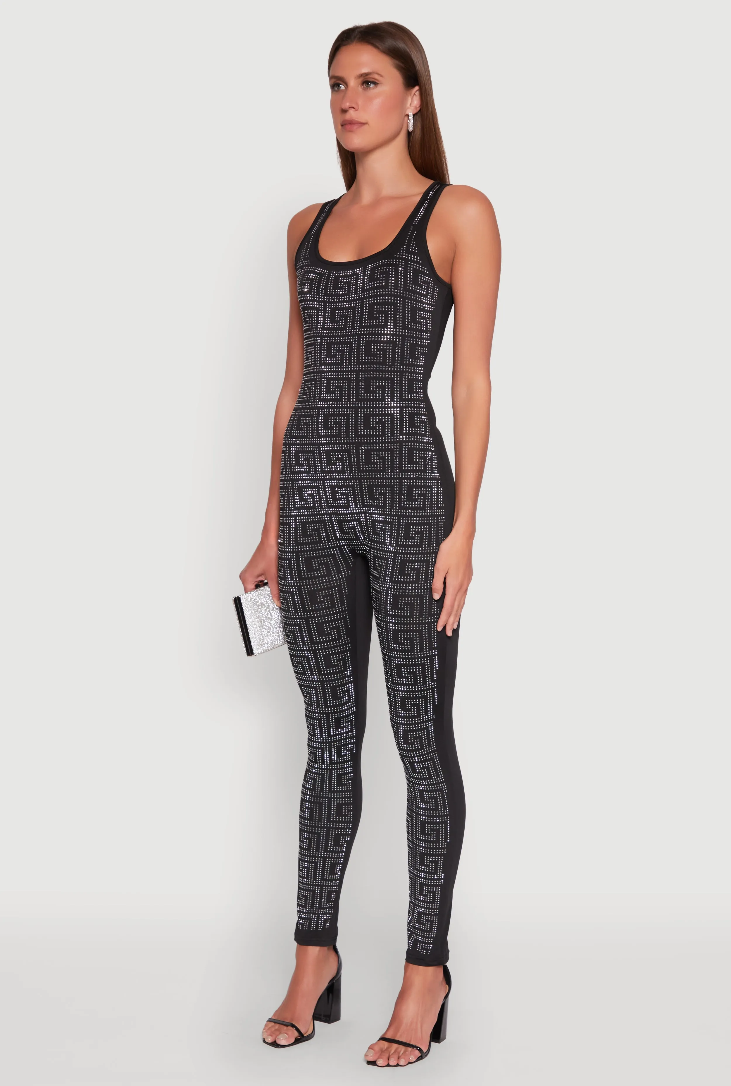 Greek Key Rhinestone Catsuit sold by Rainbow product image thumbnail 3