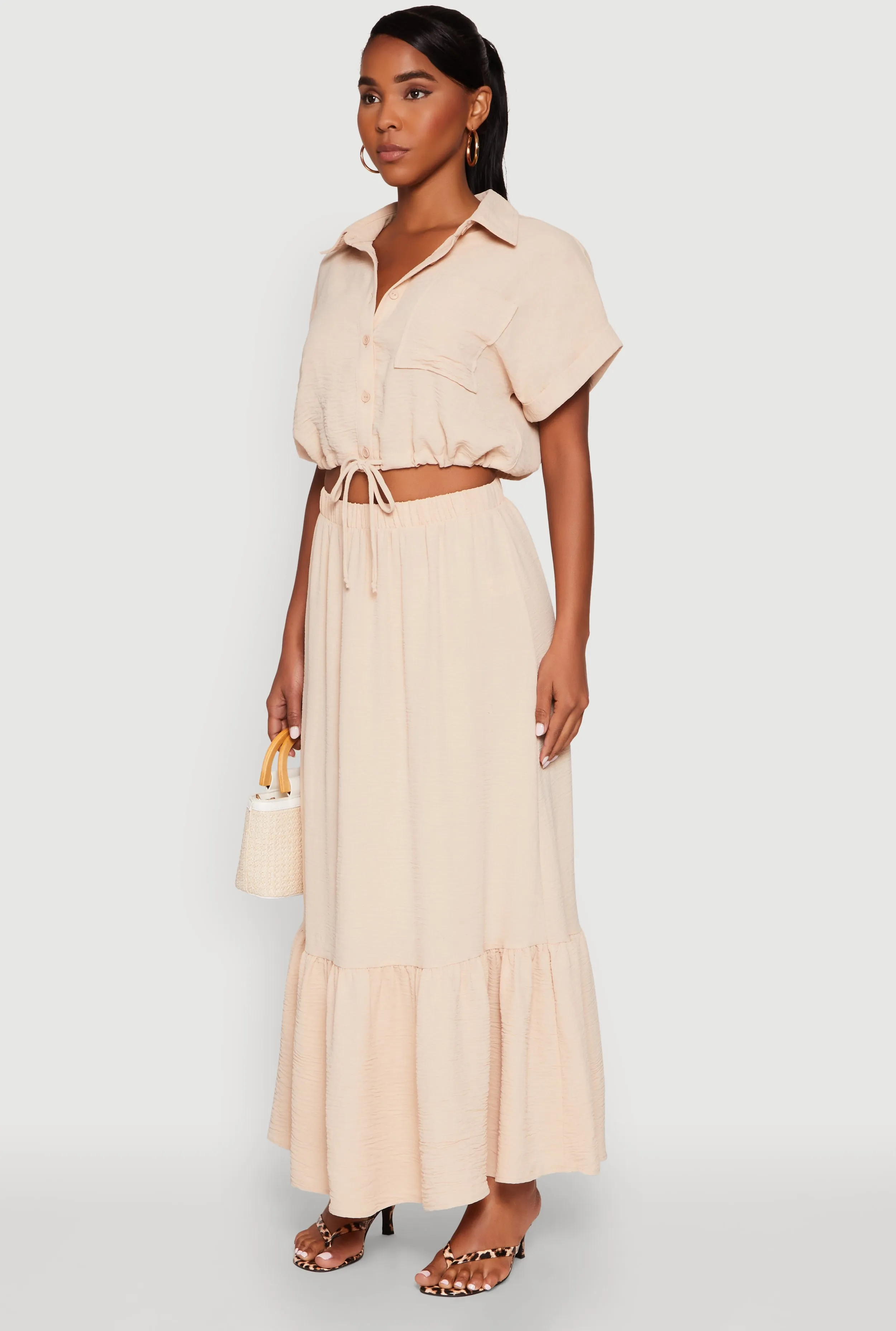 Airy Drawstring Hem Shirt sold by Rainbow product image thumbnail 5