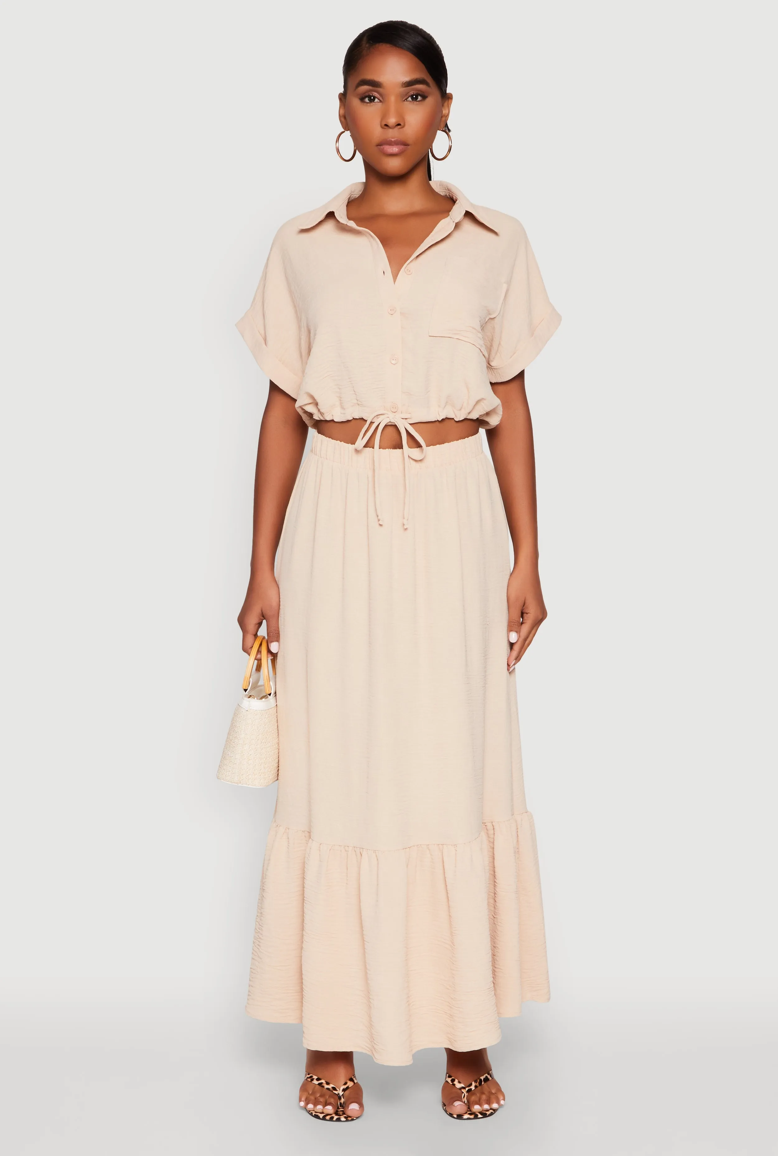 Airy Drawstring Hem Shirt sold by Rainbow product image thumbnail 2