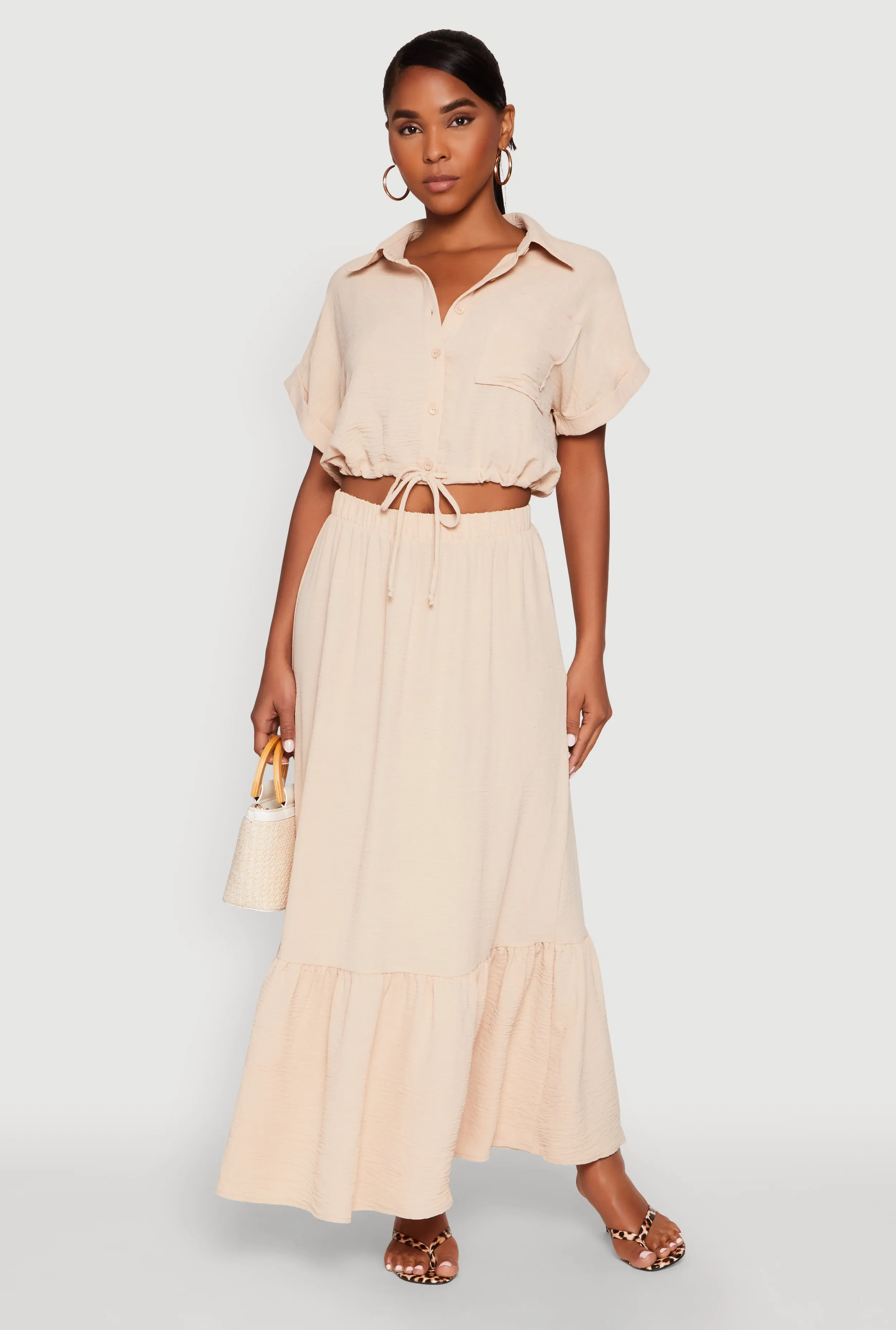 Airy Drawstring Hem Shirt sold by Rainbow product image thumbnail 3