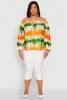 Plus Size Tie Dye Off the Shoulder Blouse sold by Rainbow