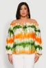 Plus Size Tie Dye Off the Shoulder Blouse sold by Rainbow
