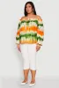Plus Size Tie Dye Off the Shoulder Blouse sold by Rainbow