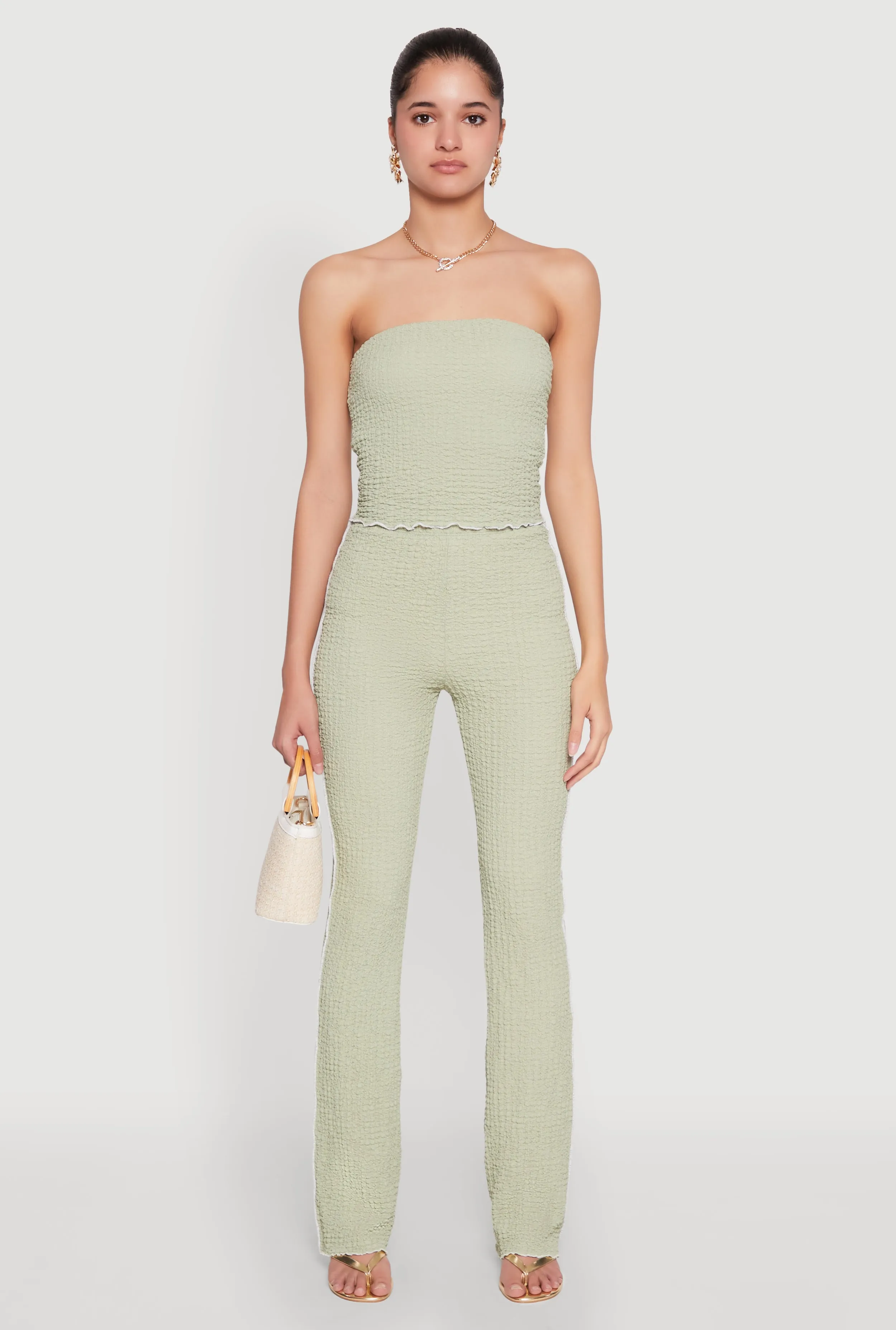 Contrast Trim Cropped Tube Top sold by Rainbow product image thumbnail 2