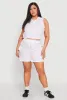 Plus Size Nylon Sleeveless Zip Front Hooded Top sold by Rainbow