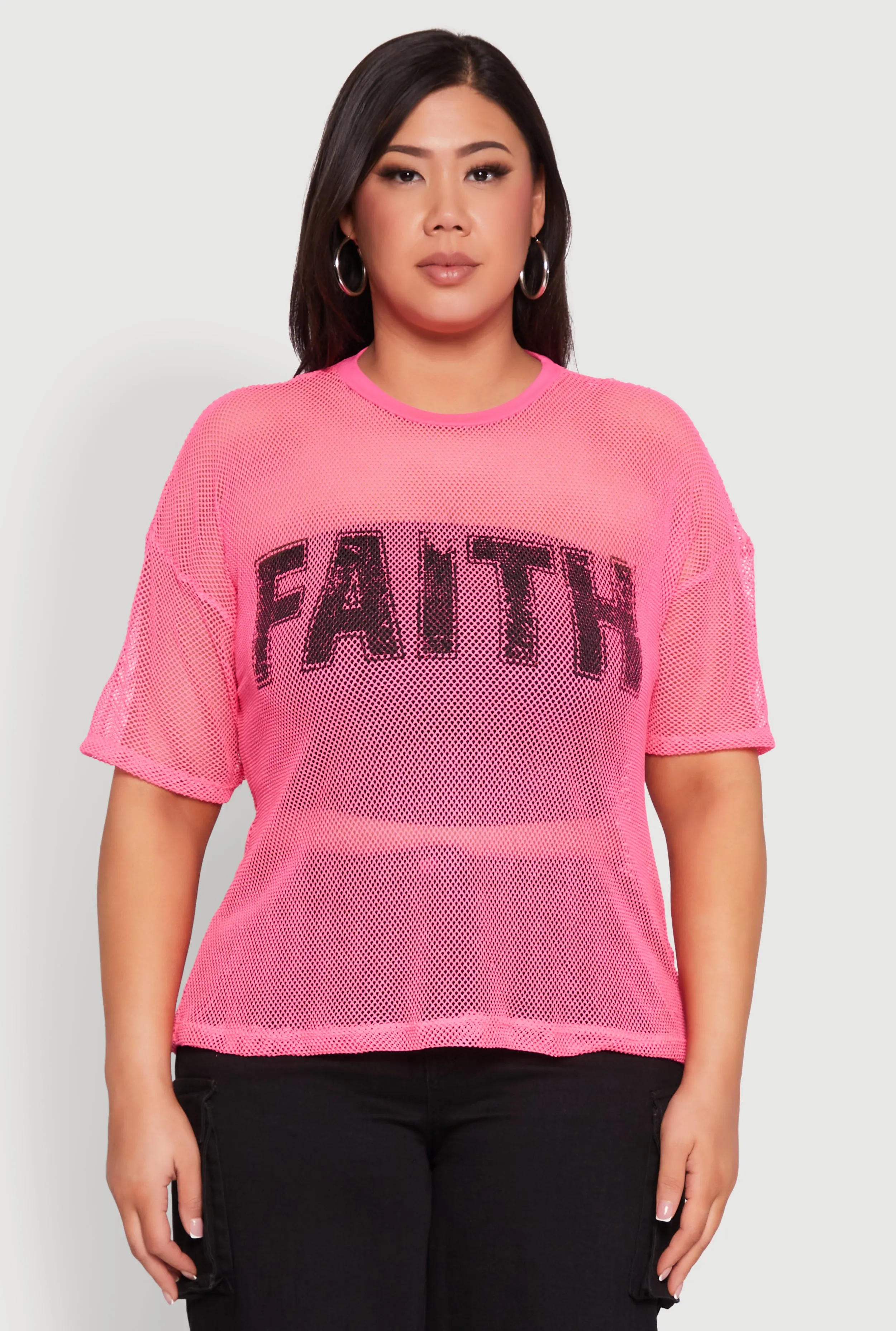 Plus Size Faith Fishnet Top sold by Rainbow product image thumbnail 2