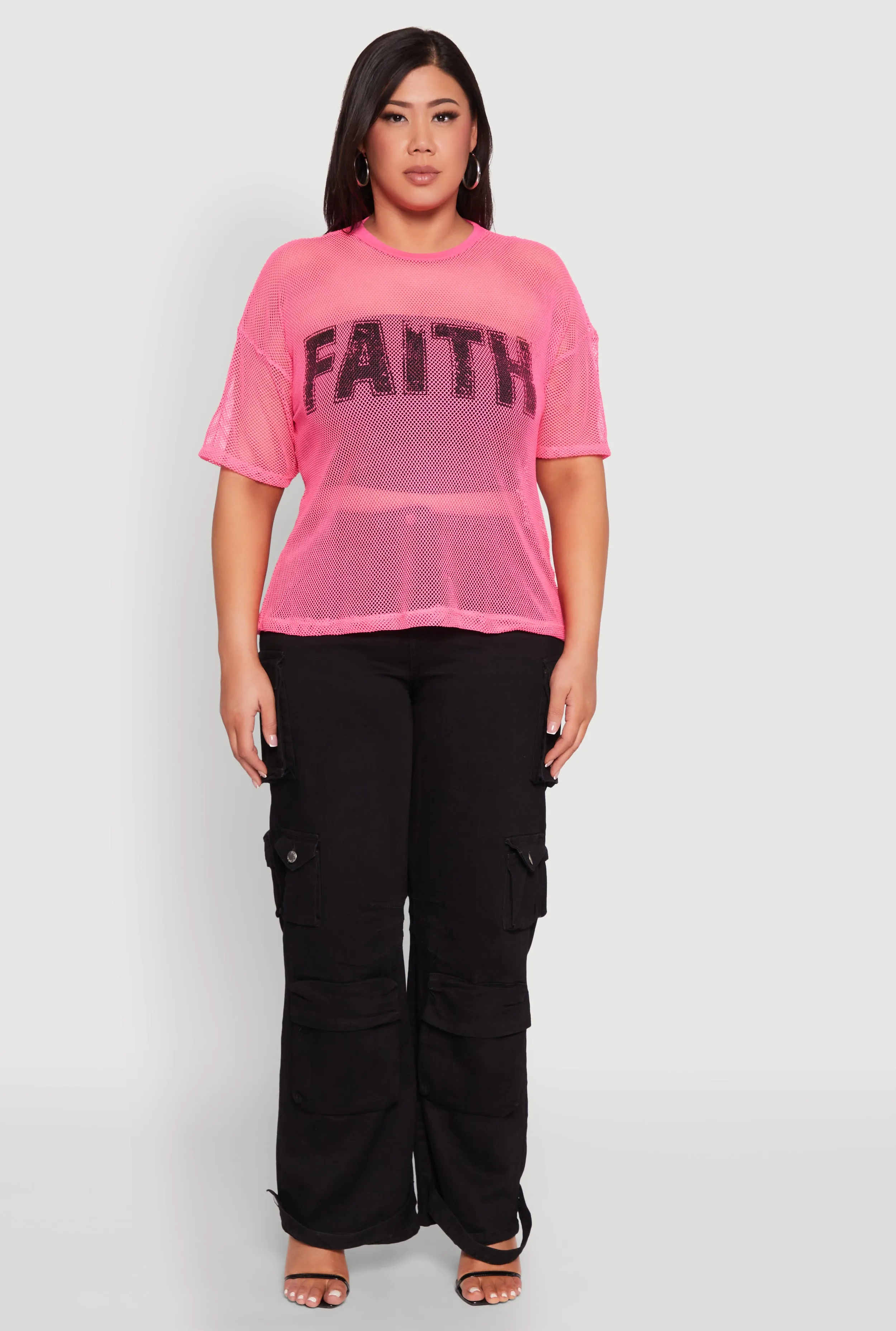 Plus Size Faith Fishnet Top sold by Rainbow product image thumbnail 3