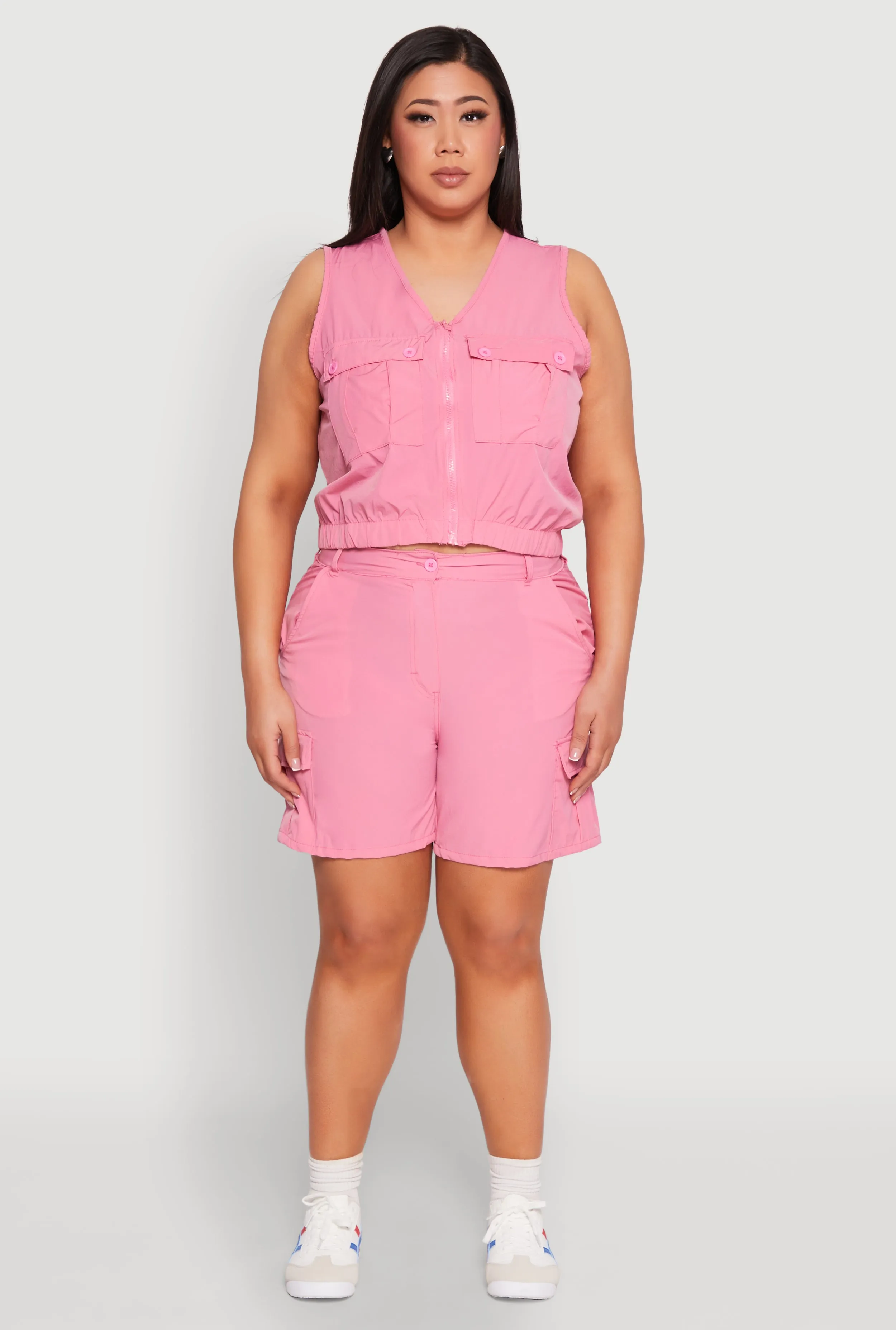 Plus Size Nylon Utility Zip Front Vest sold by Rainbow product image thumbnail 2