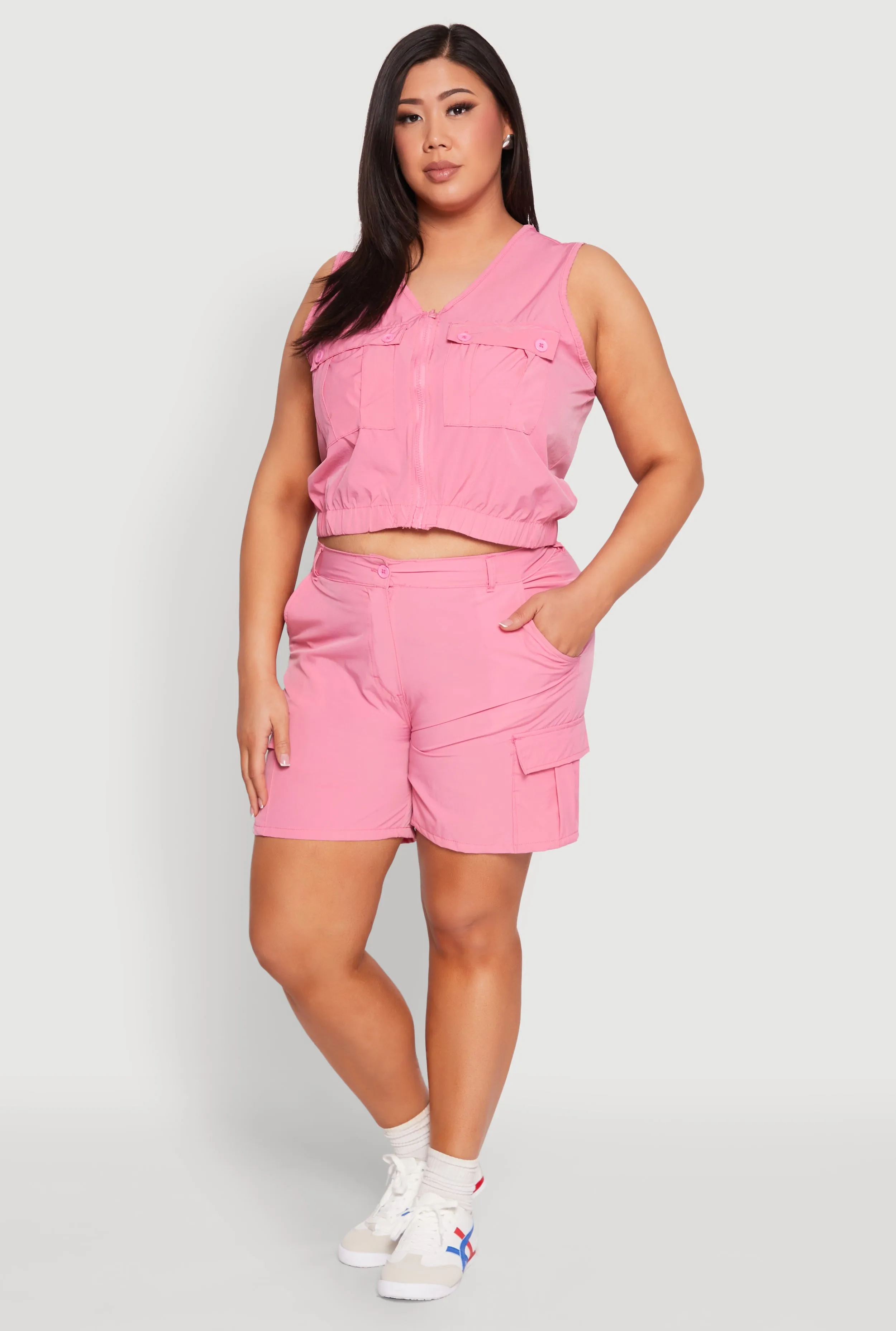 Plus Size Nylon Utility Zip Front Vest sold by Rainbow product image thumbnail 3