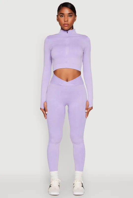 Seamless Mineral Wash Ruched High Waisted Leggings sold by Rainbow