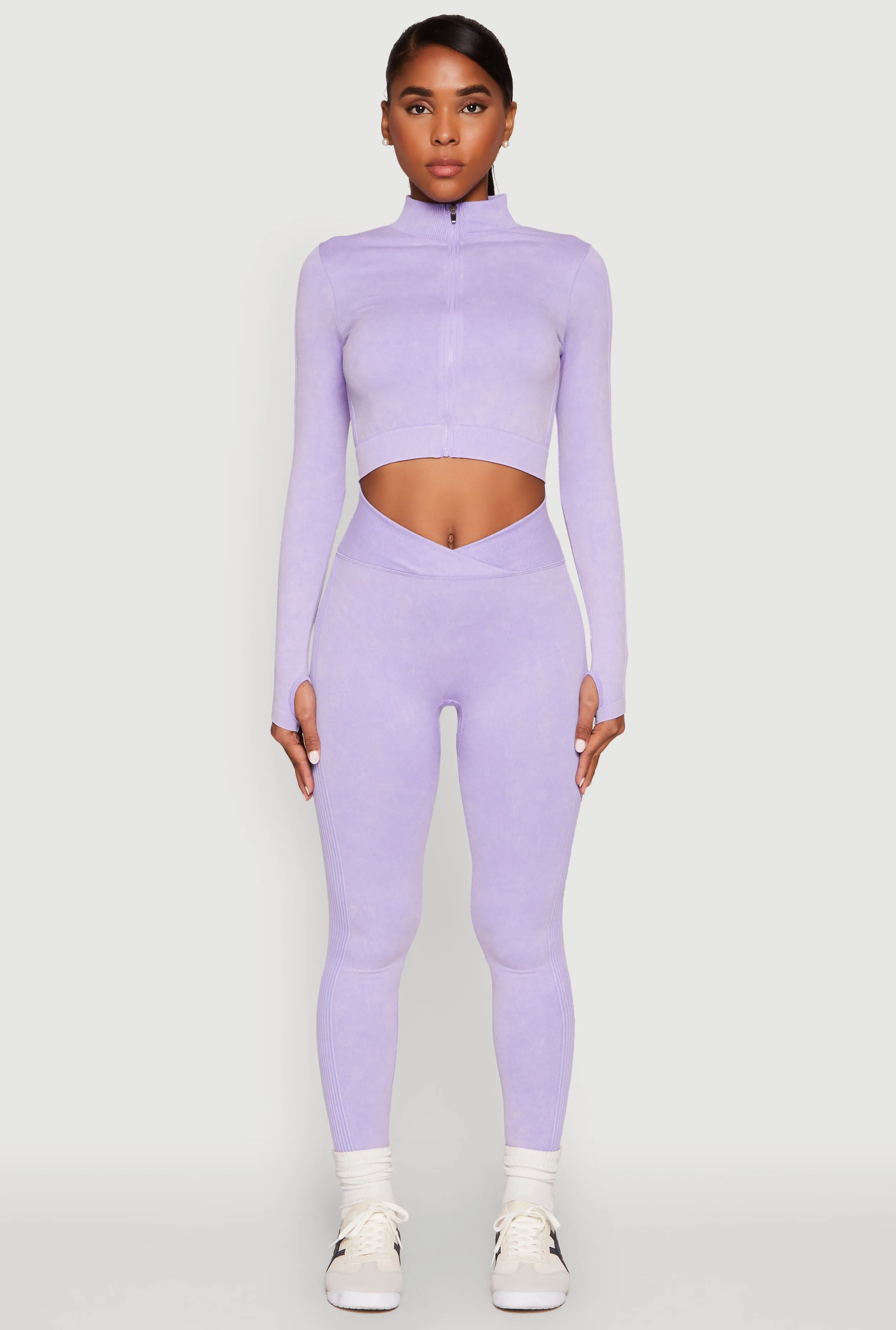 Seamless Mineral Wash Ruched High Waisted Leggings sold by Rainbow