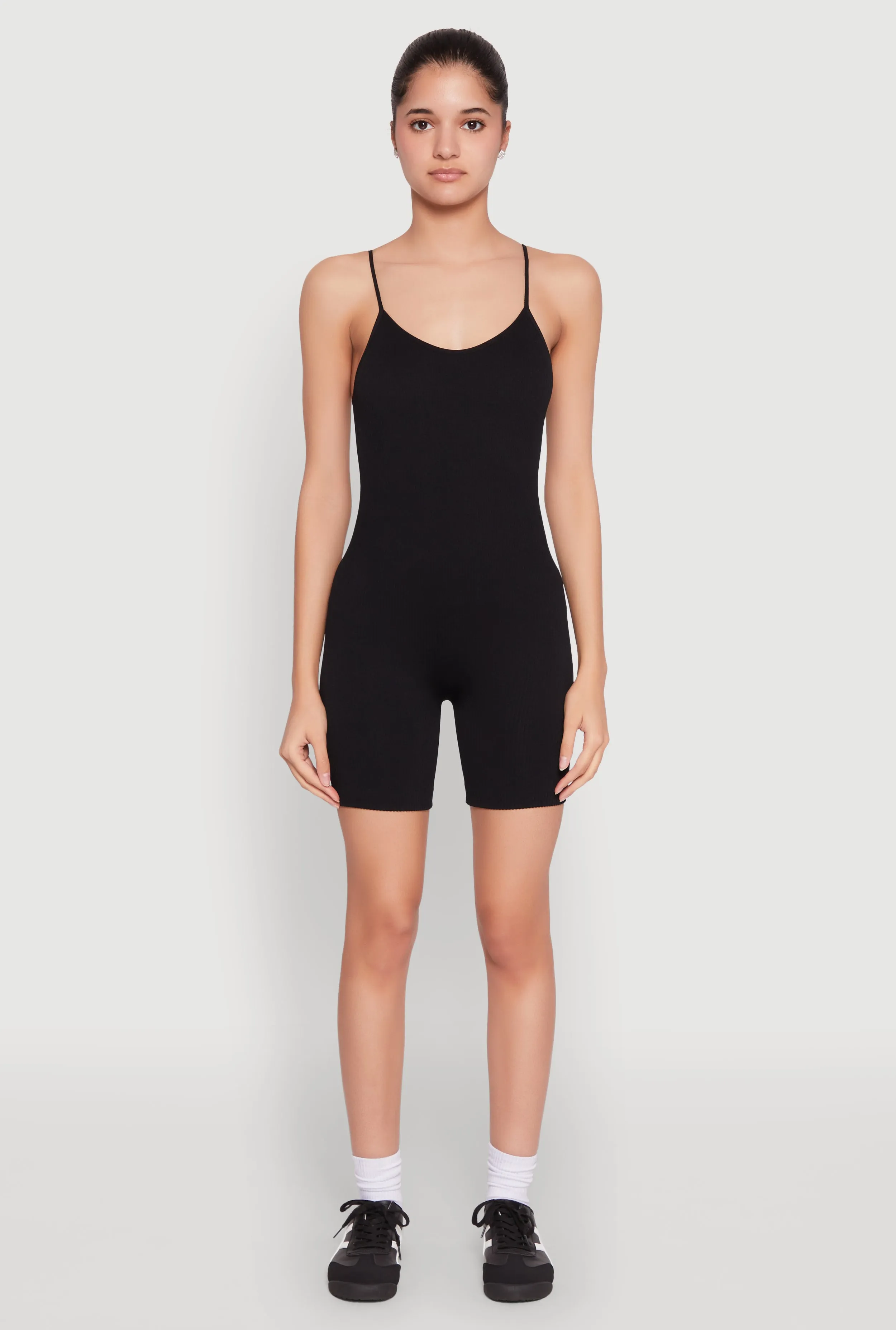 Seamless Scoop Neck Cami Romper sold by Rainbow