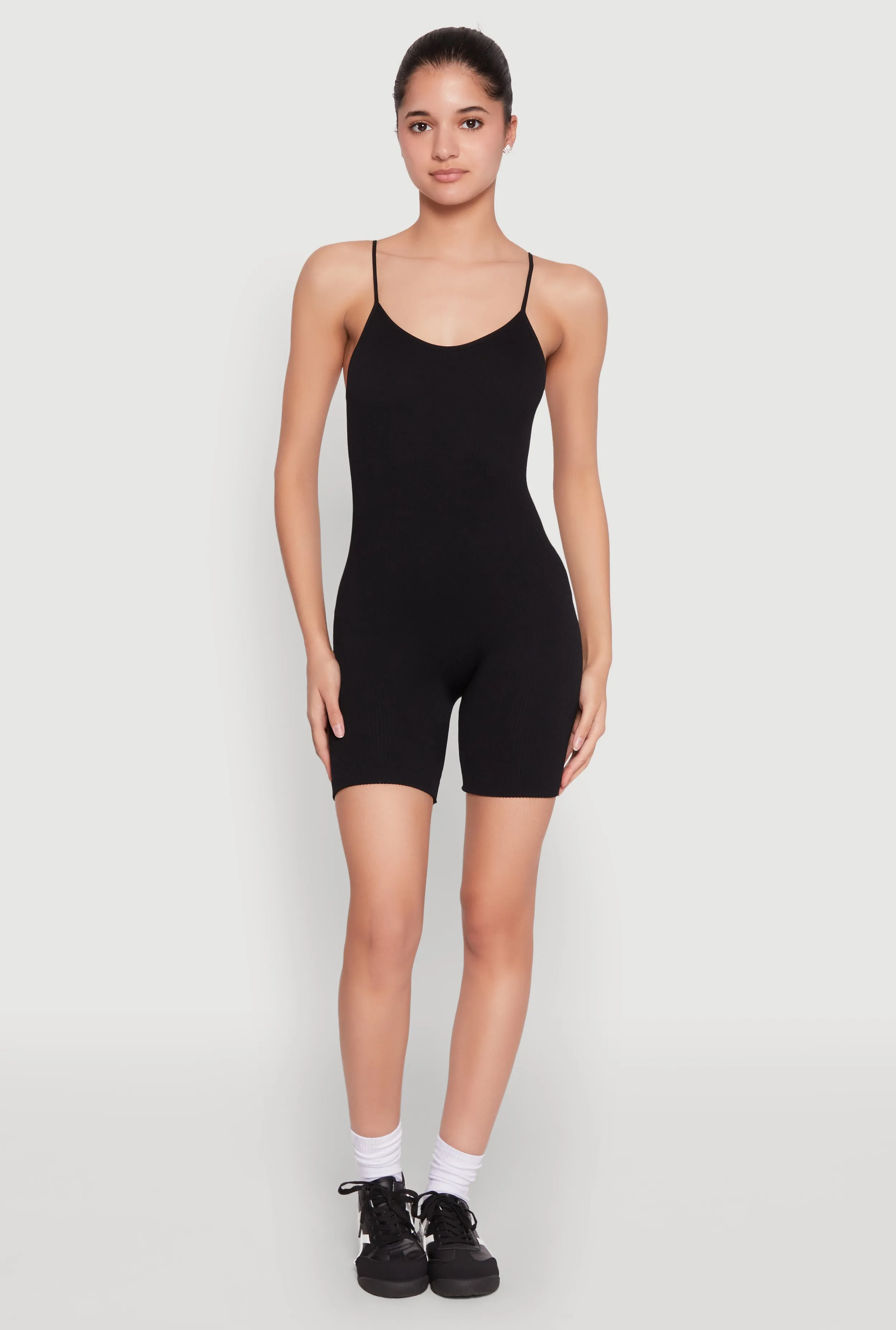 Seamless Scoop Neck Cami Romper sold by Rainbow product image thumbnail 2