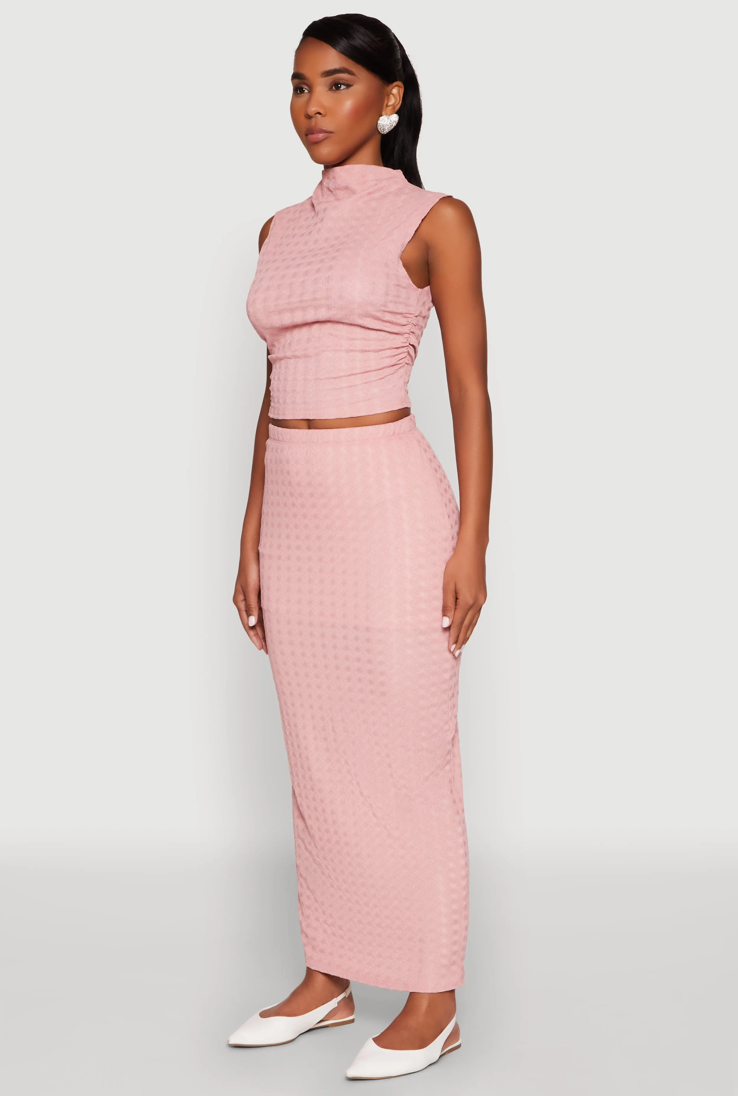 Ruched Funnel Neck Sleeveless Top sold by Rainbow product image thumbnail 5