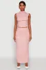 Ruched Funnel Neck Sleeveless Top sold by Rainbow