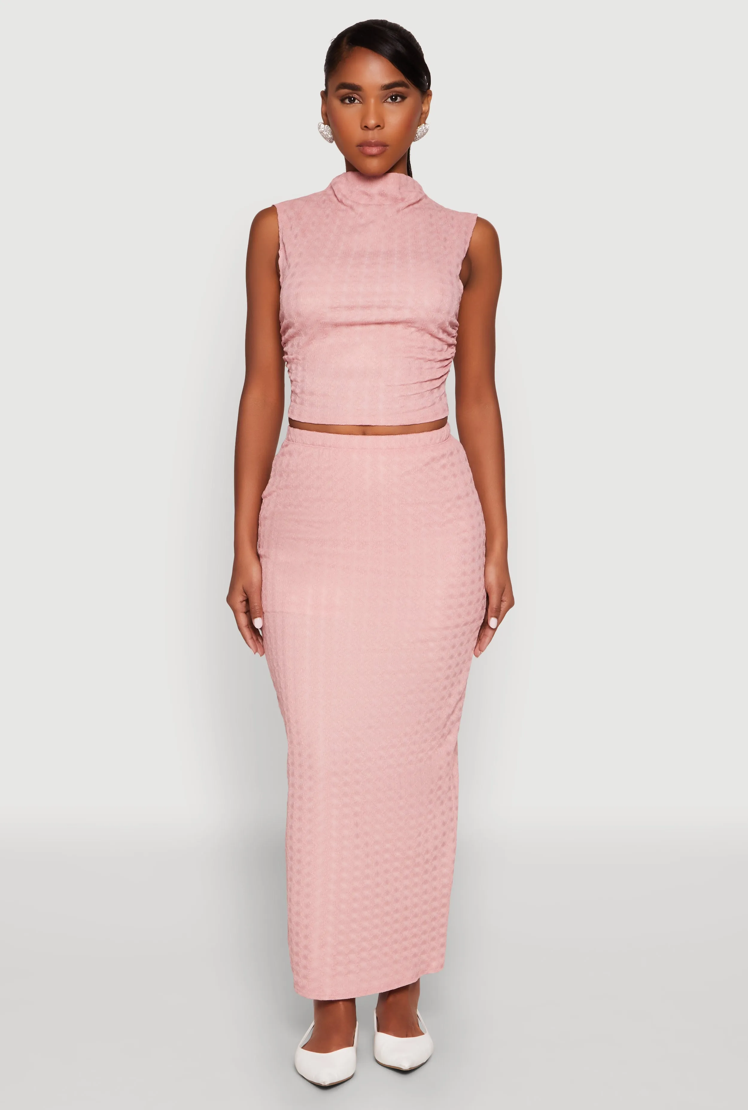 Ruched Funnel Neck Sleeveless Top sold by Rainbow product image thumbnail 3