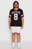 Plus Size Varsity Stripe New York Graphic Jersey sold by Rainbow
