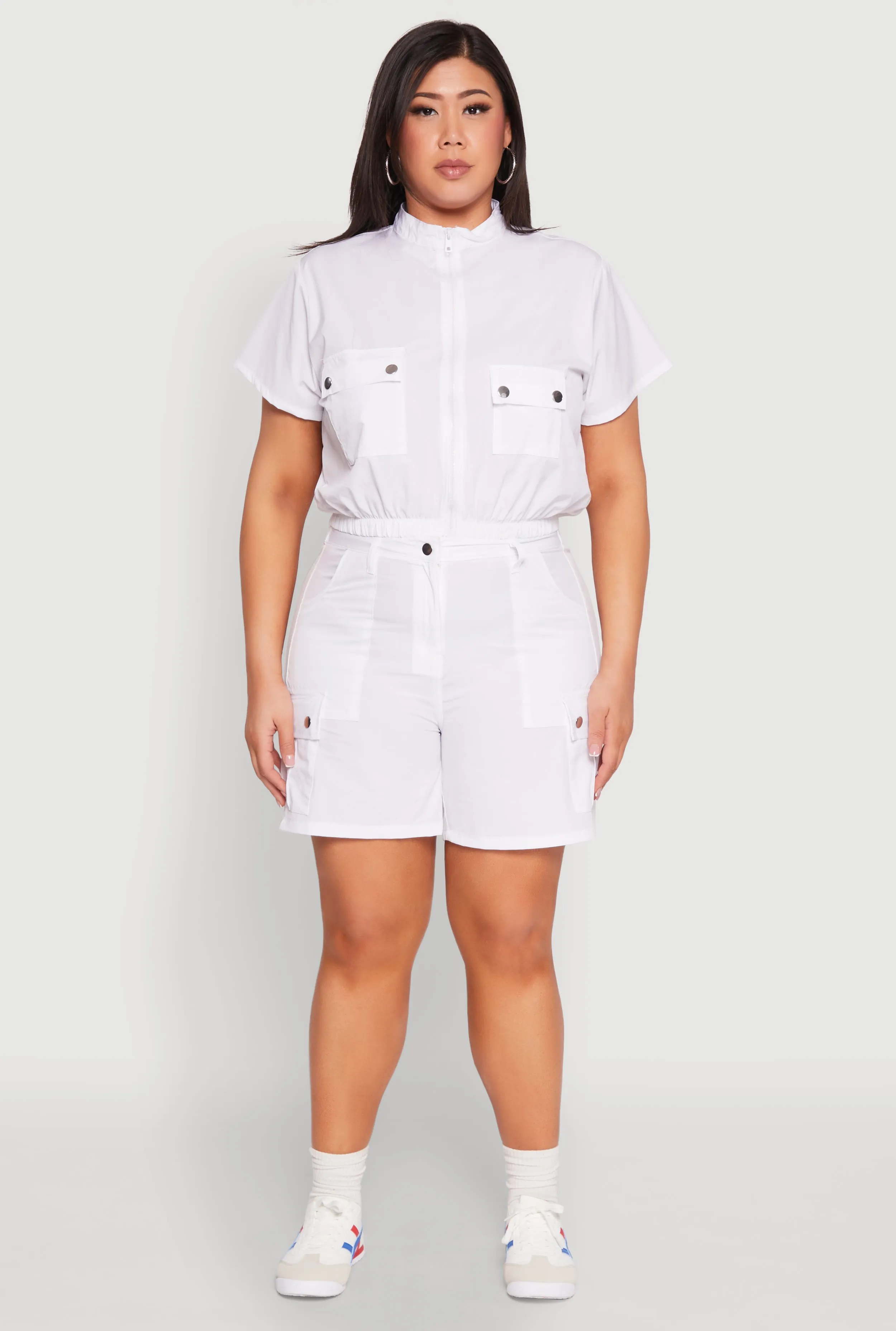 Plus Size Nylon Utility Zip Up Top sold by Rainbow product image thumbnail 2