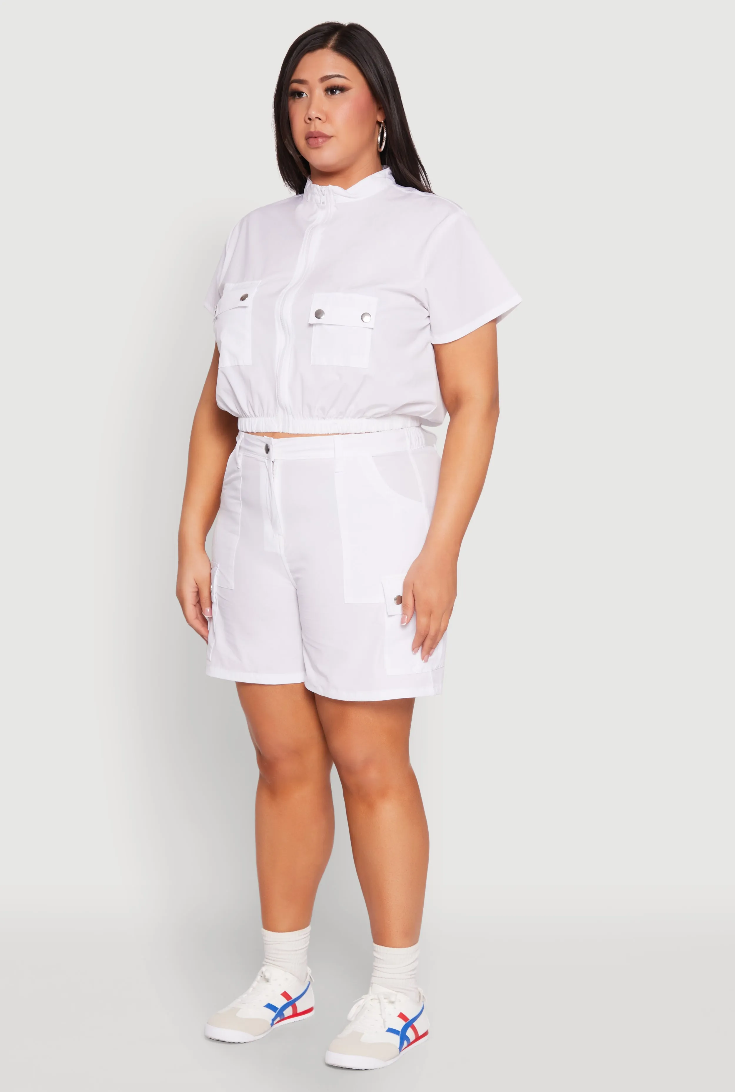 Plus Size Nylon Utility Zip Up Top sold by Rainbow product image thumbnail 5