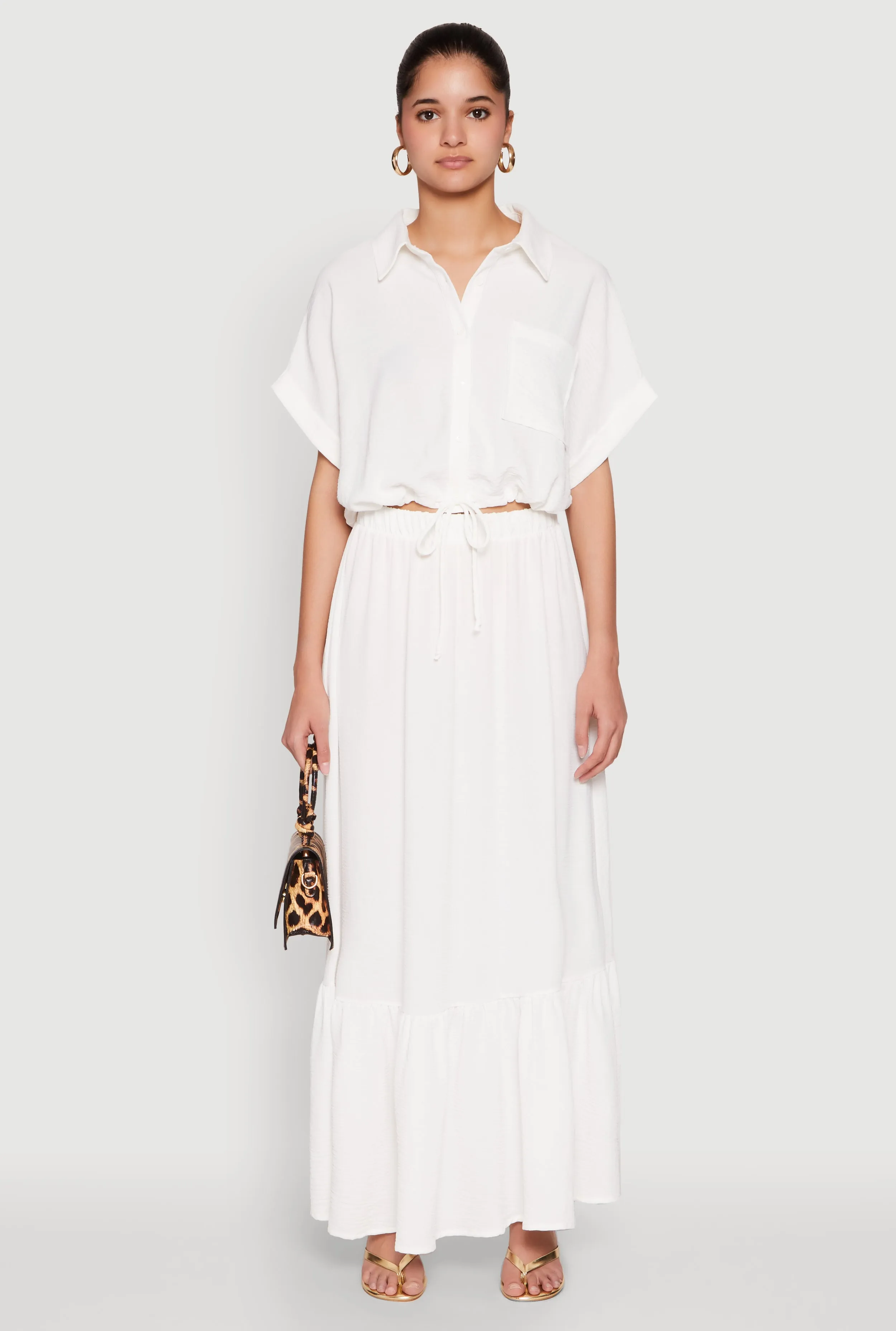 Airy High Waisted Tiered Skirt sold by Rainbow product image thumbnail 2