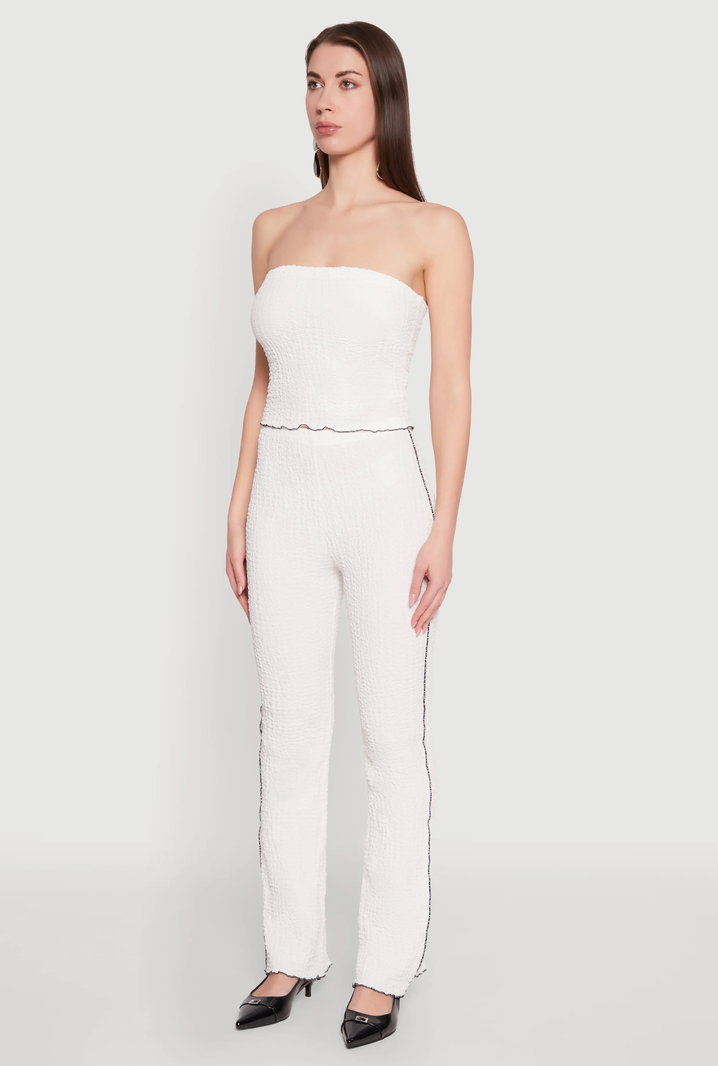 Contrast Trim Cropped Tube Top sold by Rainbow product image thumbnail 5