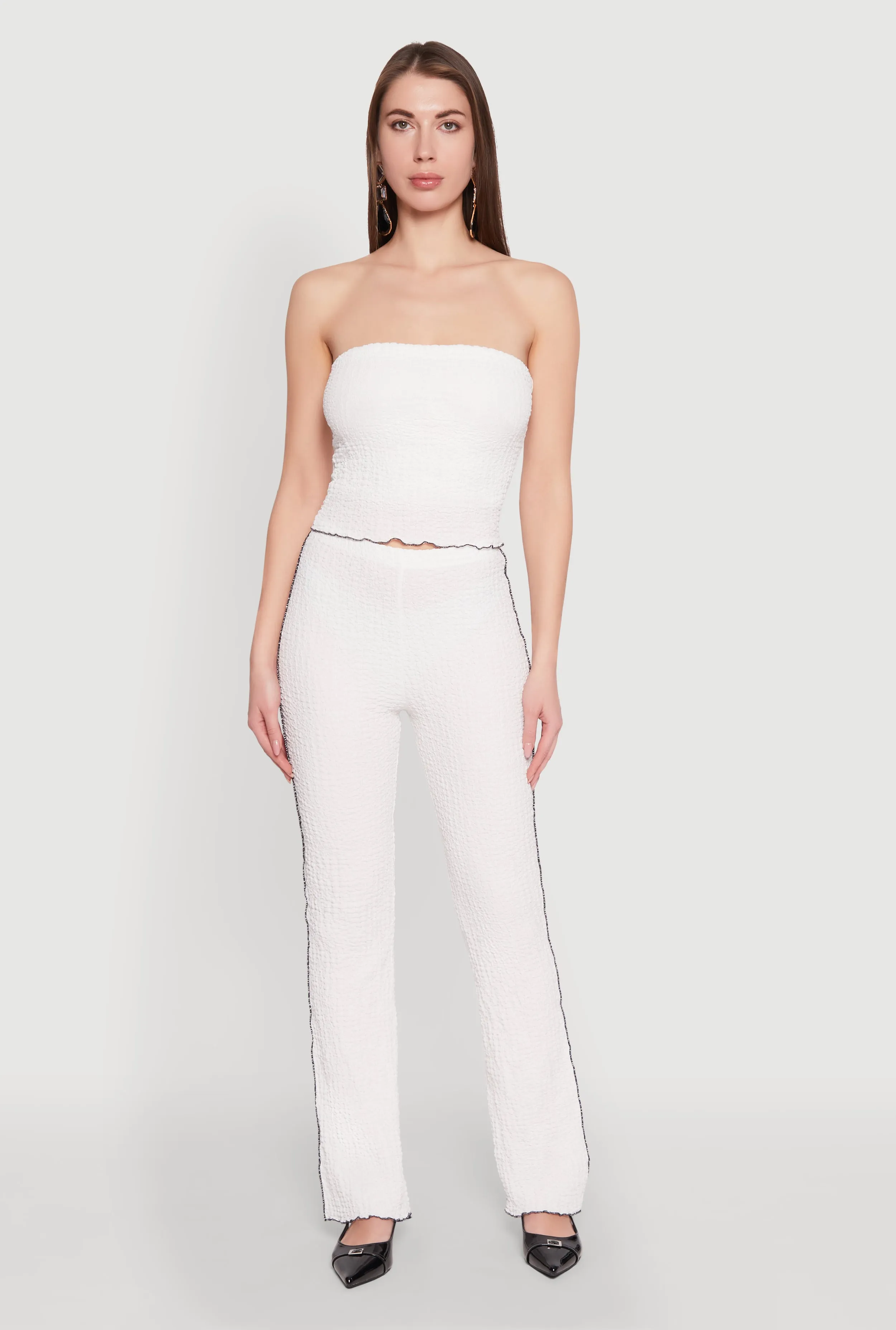 Contrast Trim Cropped Tube Top sold by Rainbow product image thumbnail 3