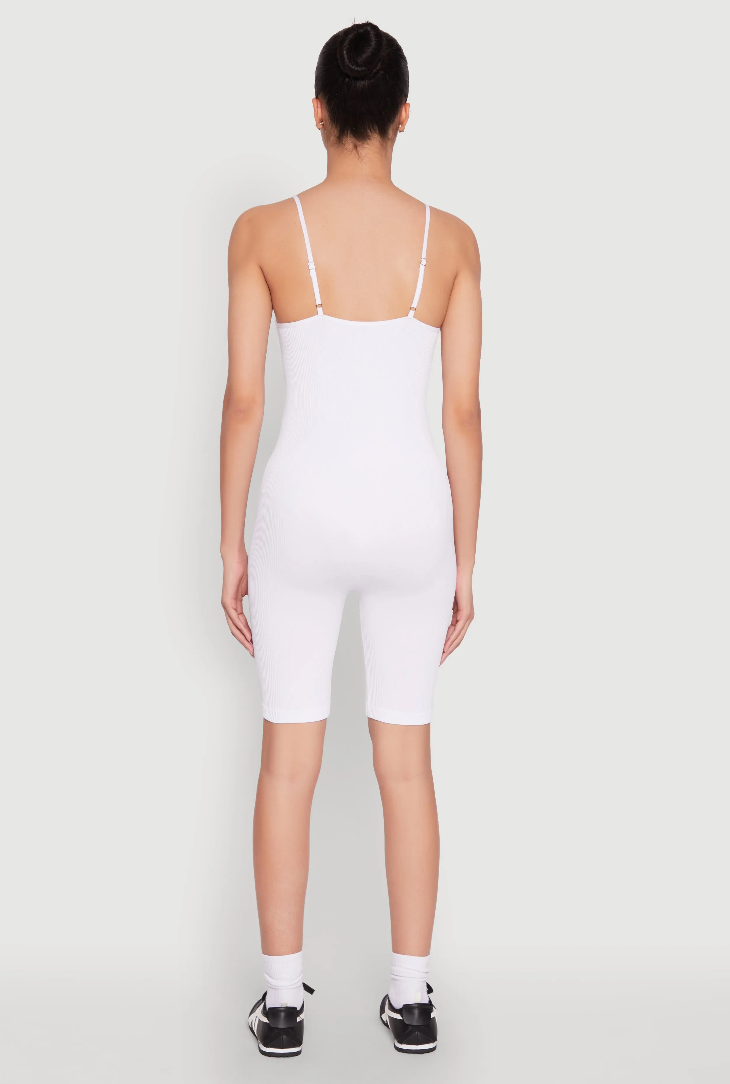 Rib Knit Scoop Neck Cami Romper sold by Rainbow product image thumbnail 5