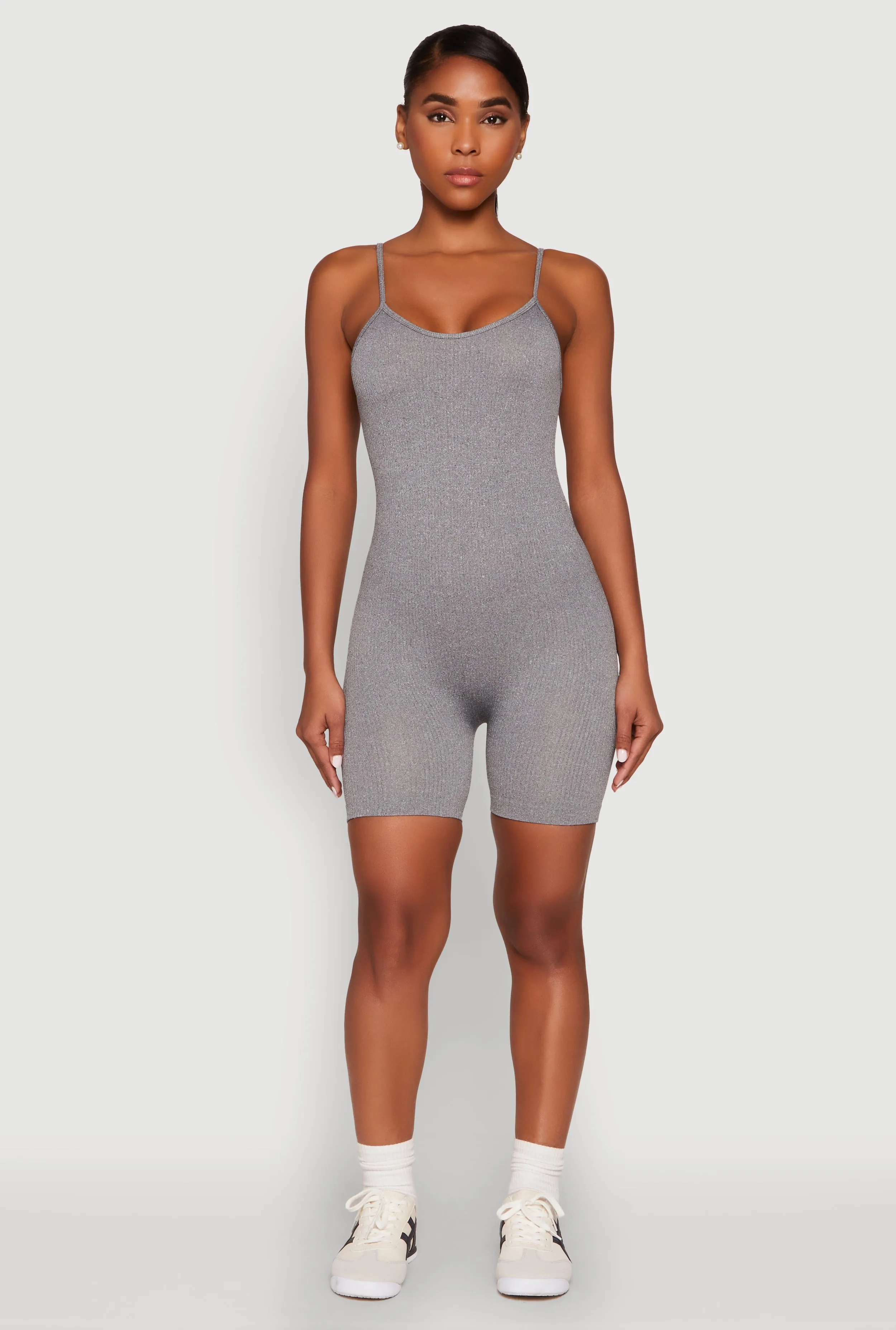 Seamless Scoop Neck Cami Romper sold by Rainbow
