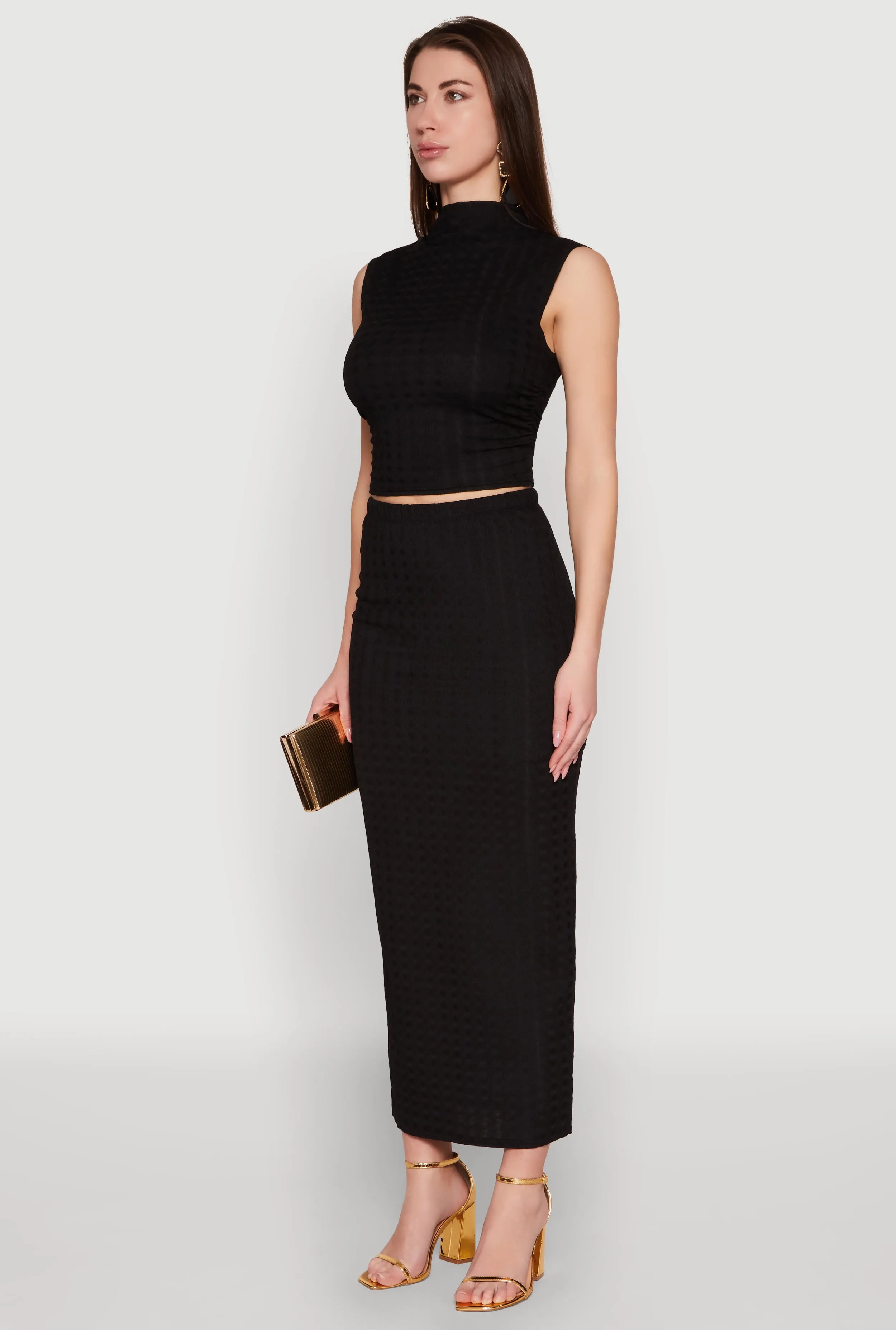 Ruched Funnel Neck Sleeveless Top sold by Rainbow product image thumbnail 5