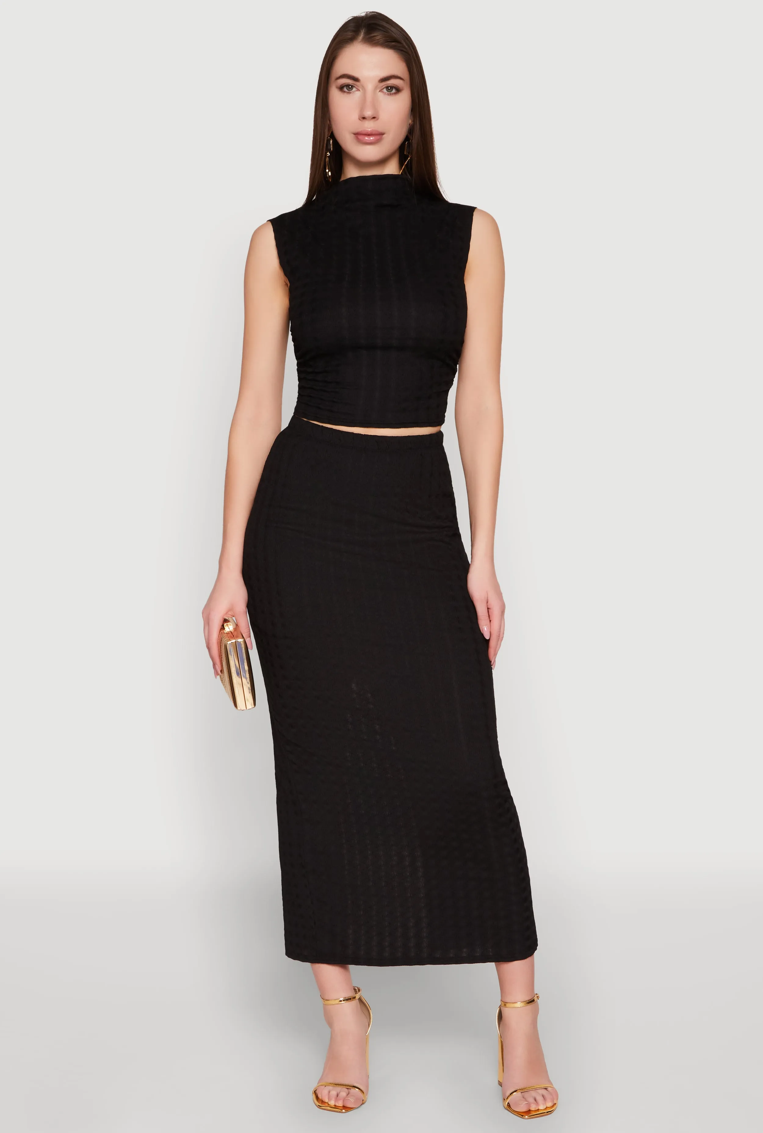 Ruched Funnel Neck Sleeveless Top sold by Rainbow product image thumbnail 3