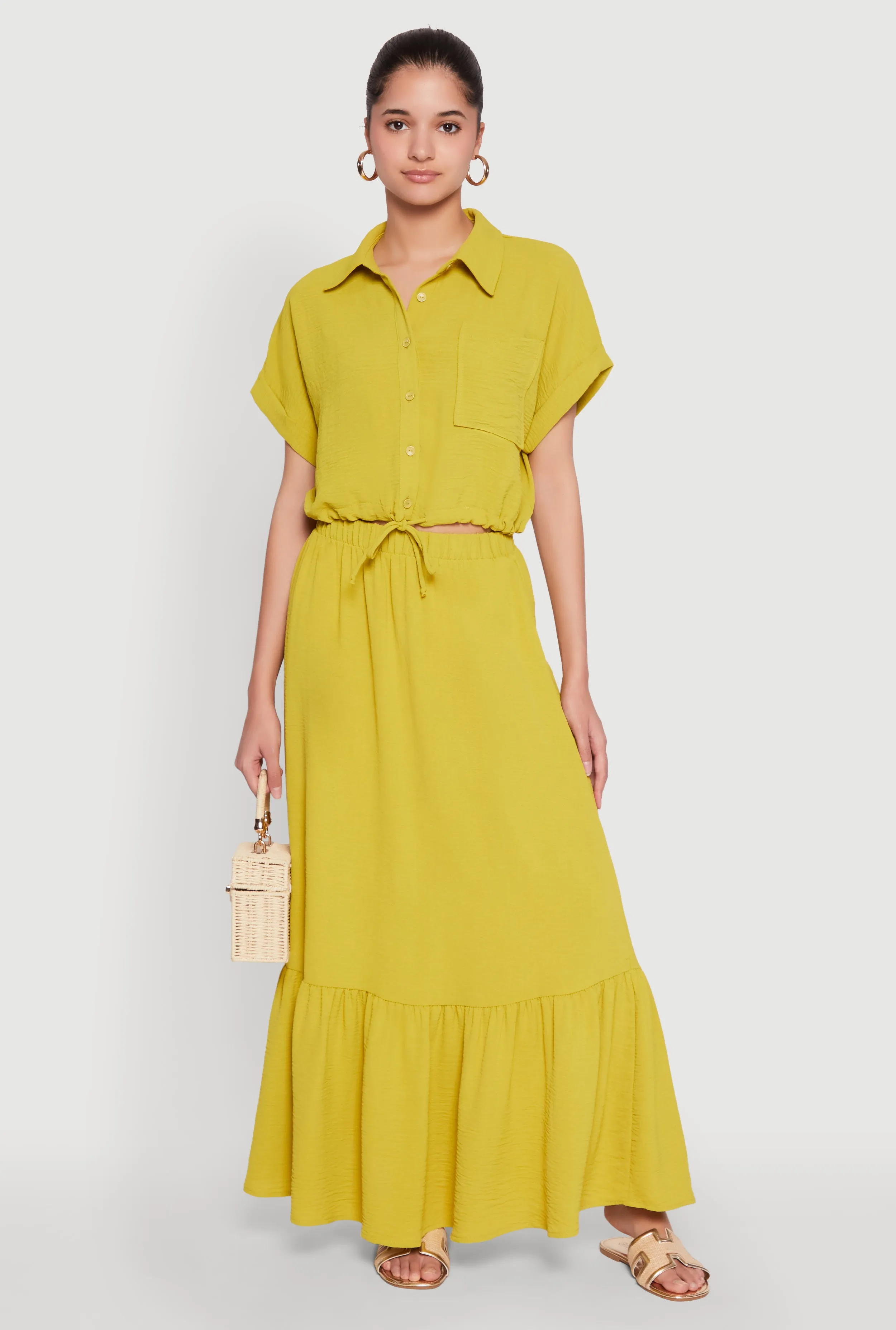 Airy High Waisted Tiered Skirt sold by Rainbow product image thumbnail 2