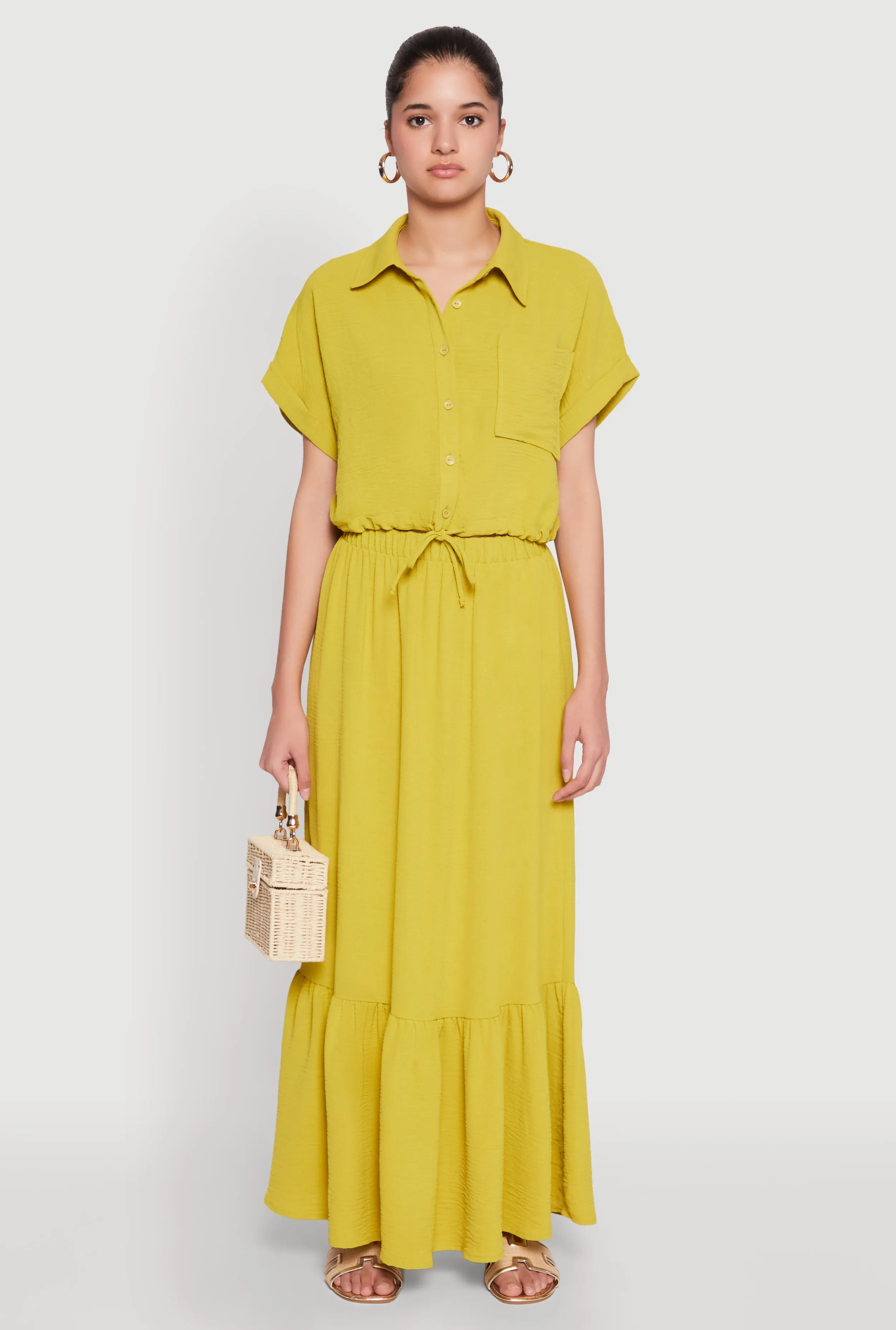 Airy High Waisted Tiered Skirt sold by Rainbow