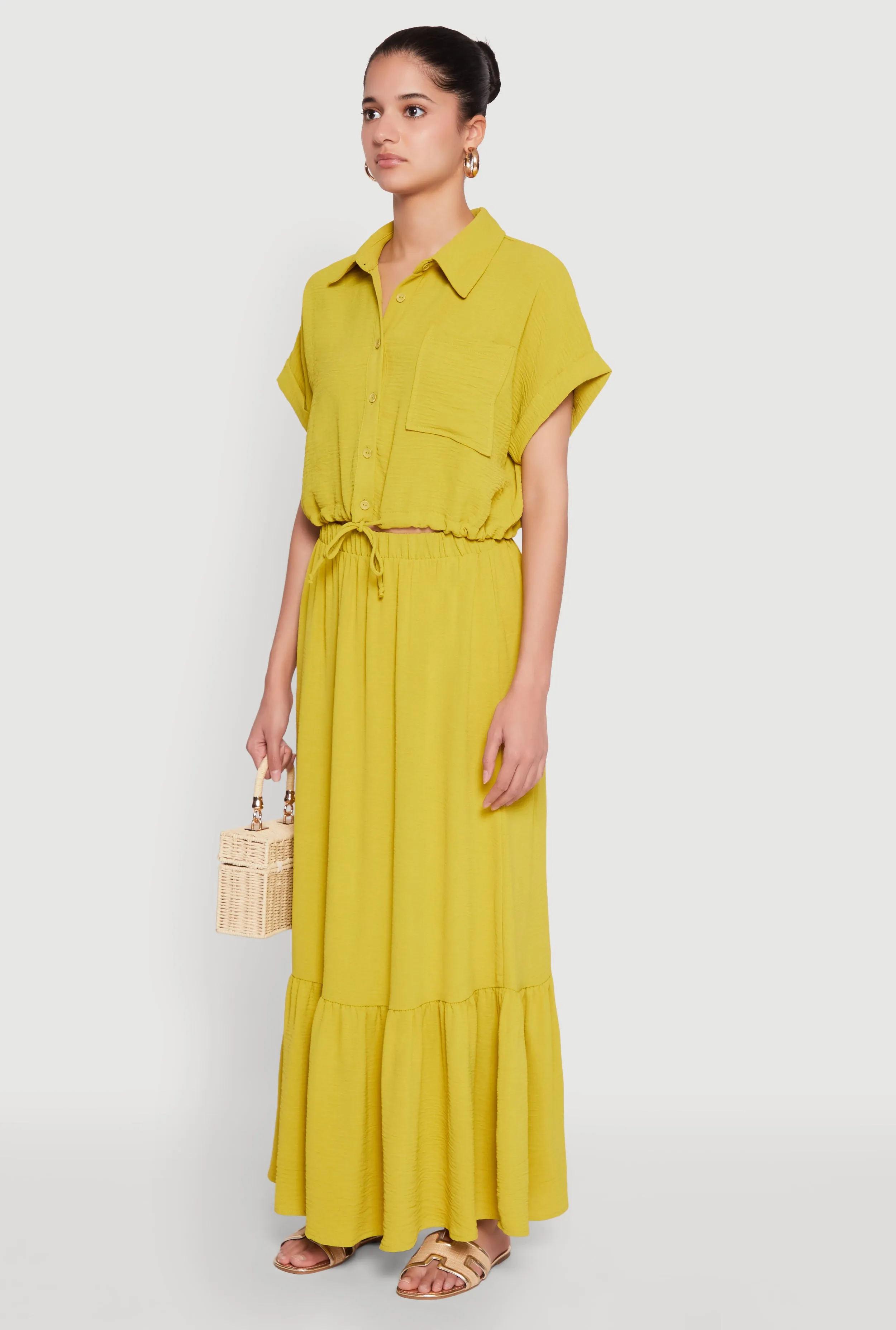 Airy Drawstring Hem Shirt sold by Rainbow product image thumbnail 5