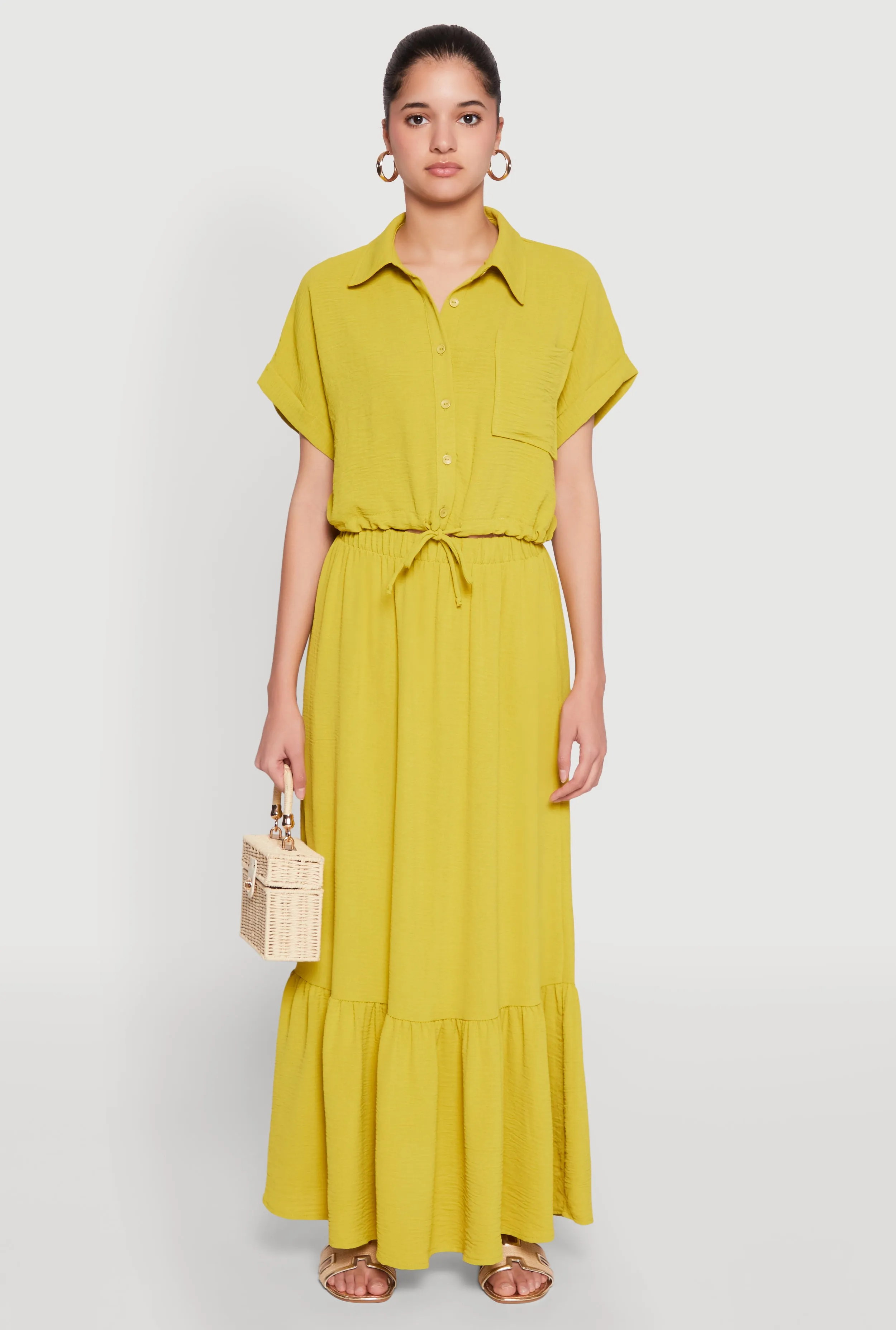 Airy Drawstring Hem Shirt sold by Rainbow product image thumbnail 2