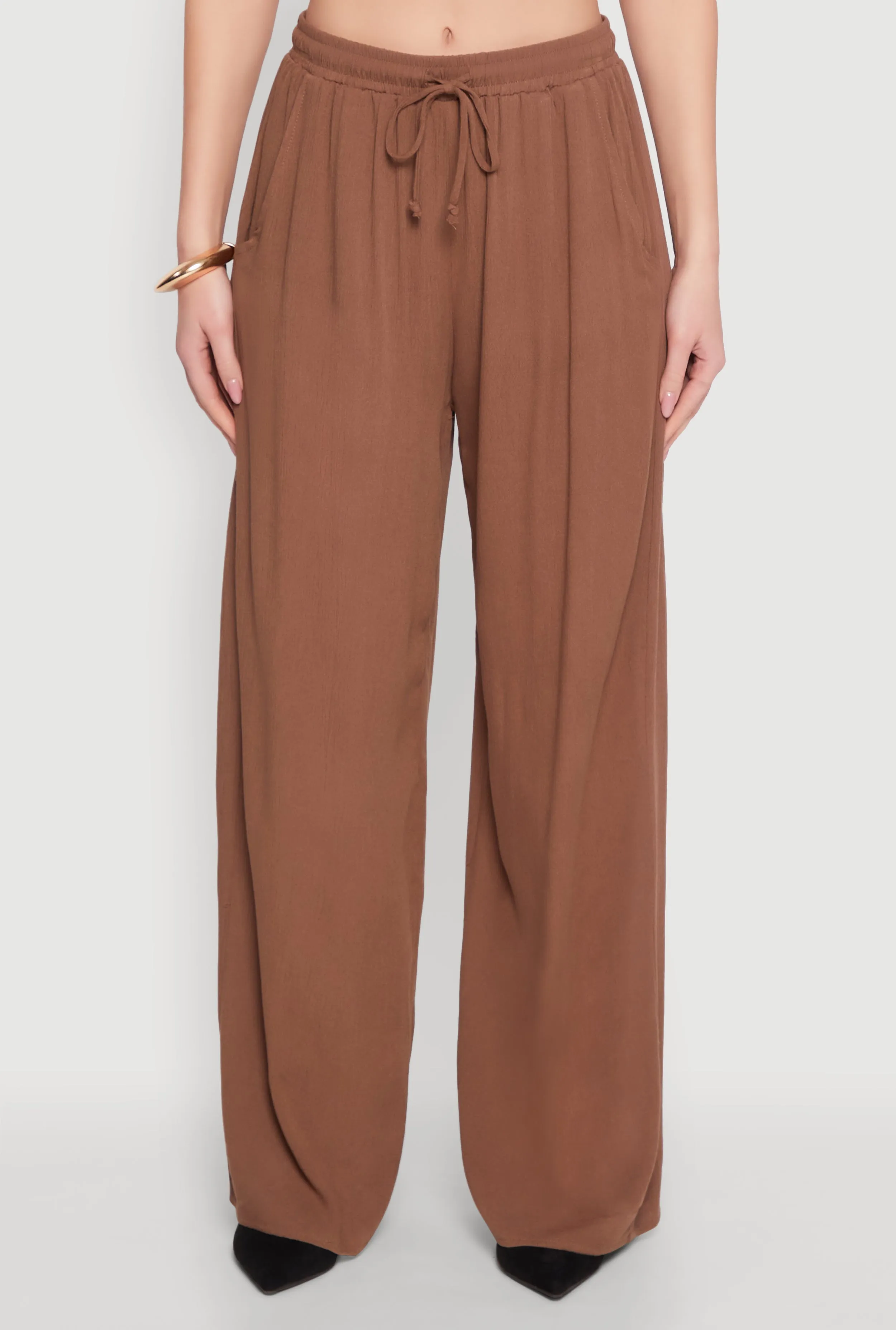 Gauze Knit High Waisted Wide Leg Pants sold by Rainbow product image thumbnail 5