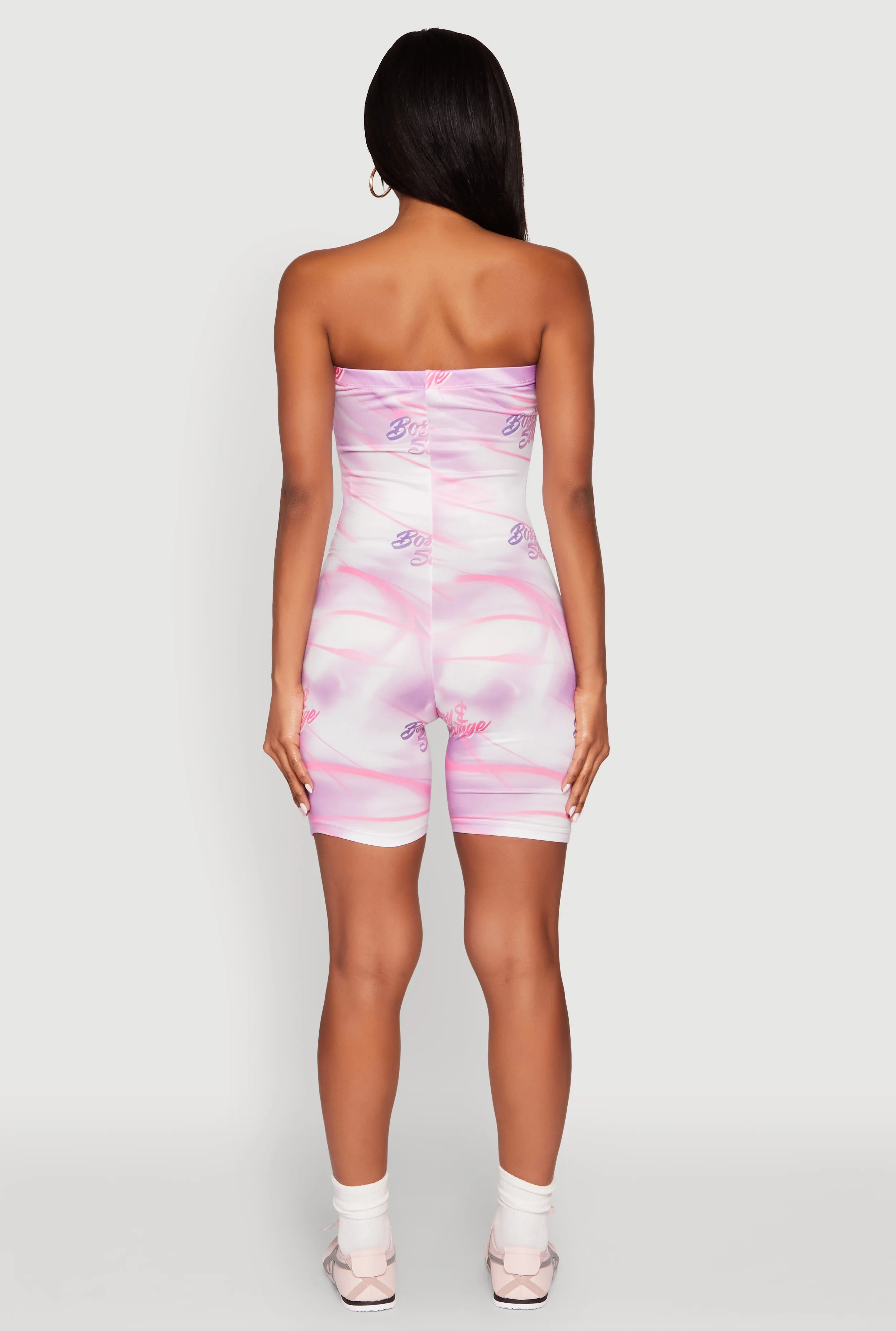 Bossy and Savage Graphic Tube Romper sold by Rainbow product image thumbnail 5