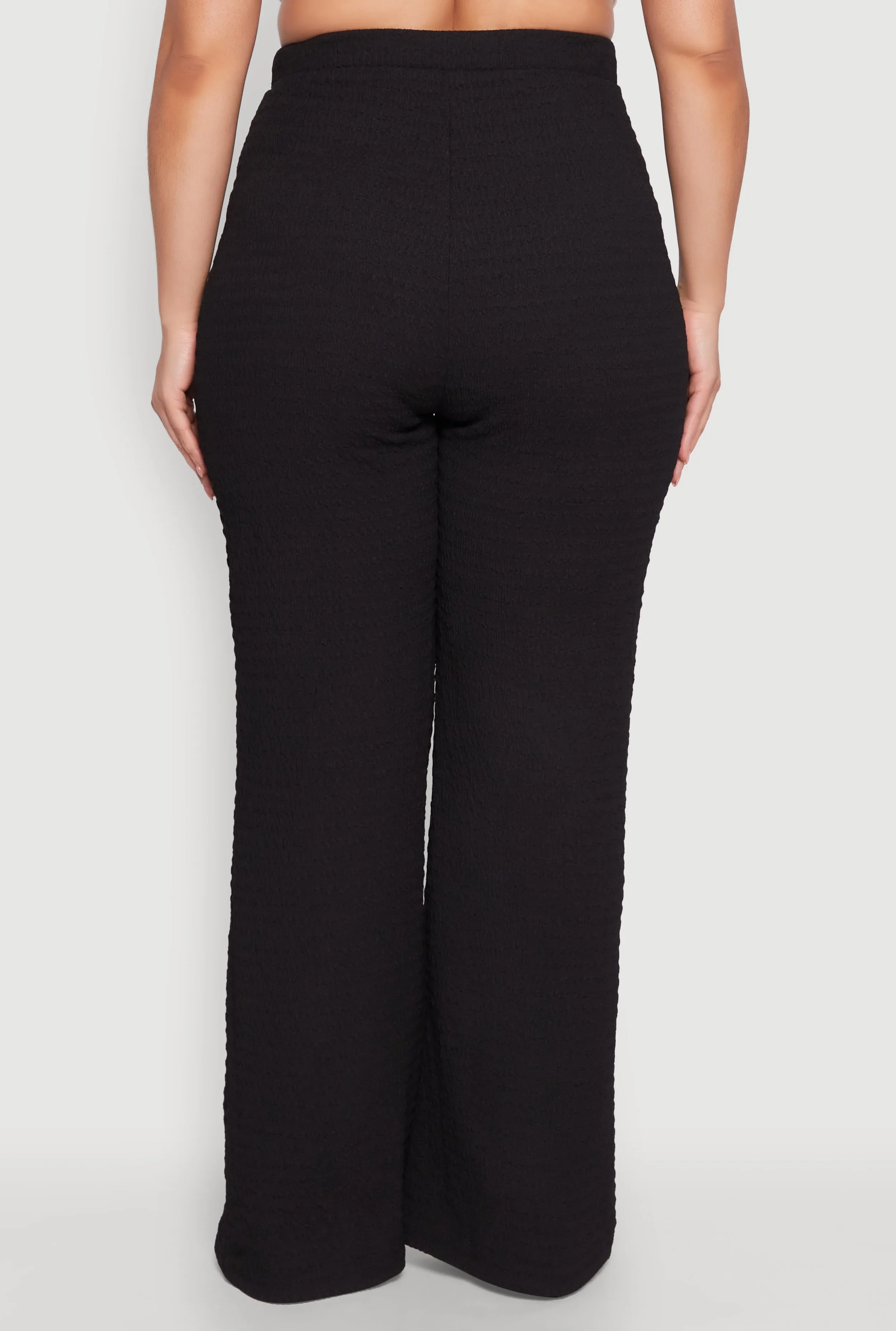 Plus Size High Waisted Textured Knit Pants sold by Rainbow product image thumbnail 5