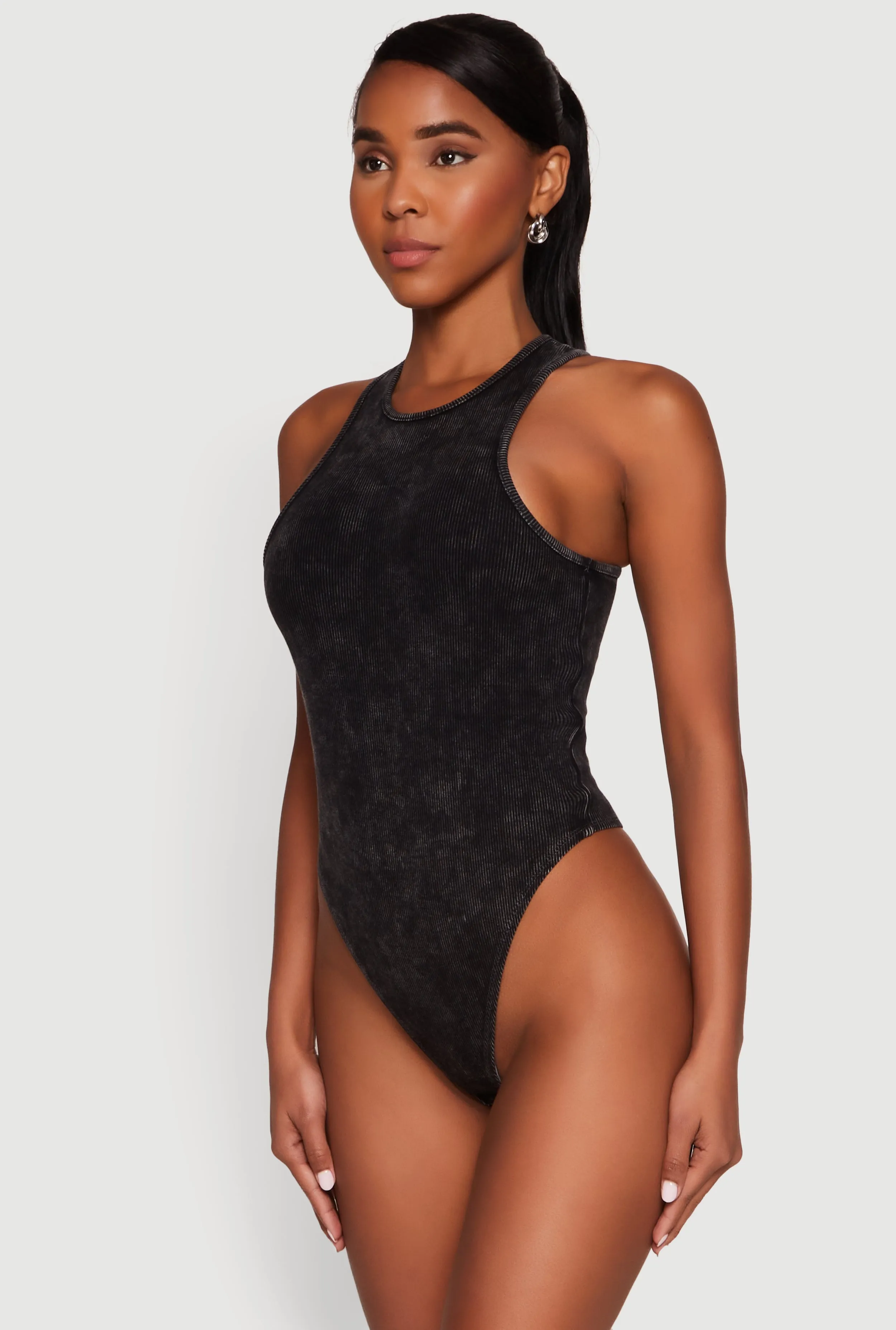 Mineral Wash Rib Knit Bodysuit sold by Rainbow product image thumbnail 5