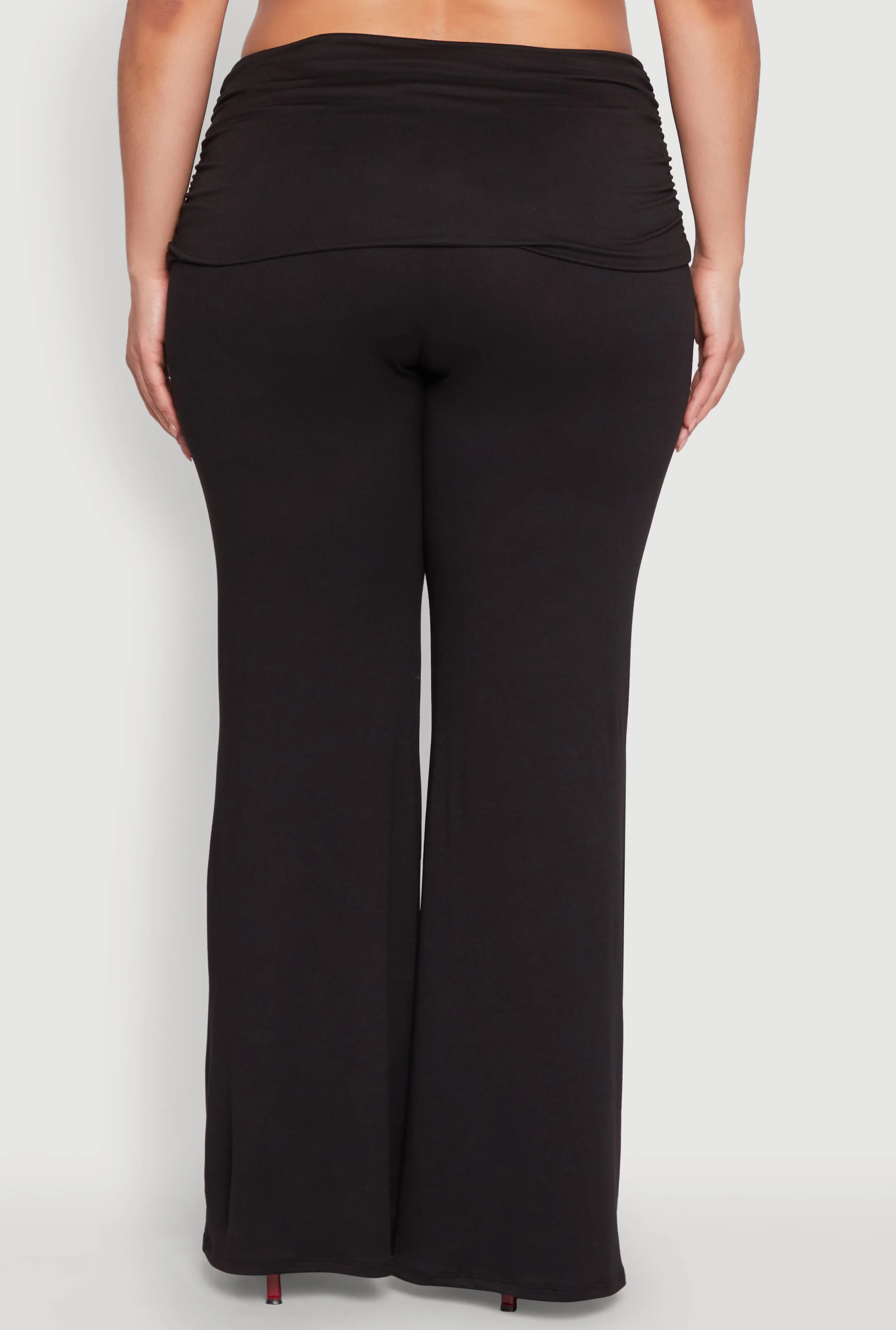 Plus Size High Waisted Fold Over Pants sold by Rainbow product image thumbnail 5