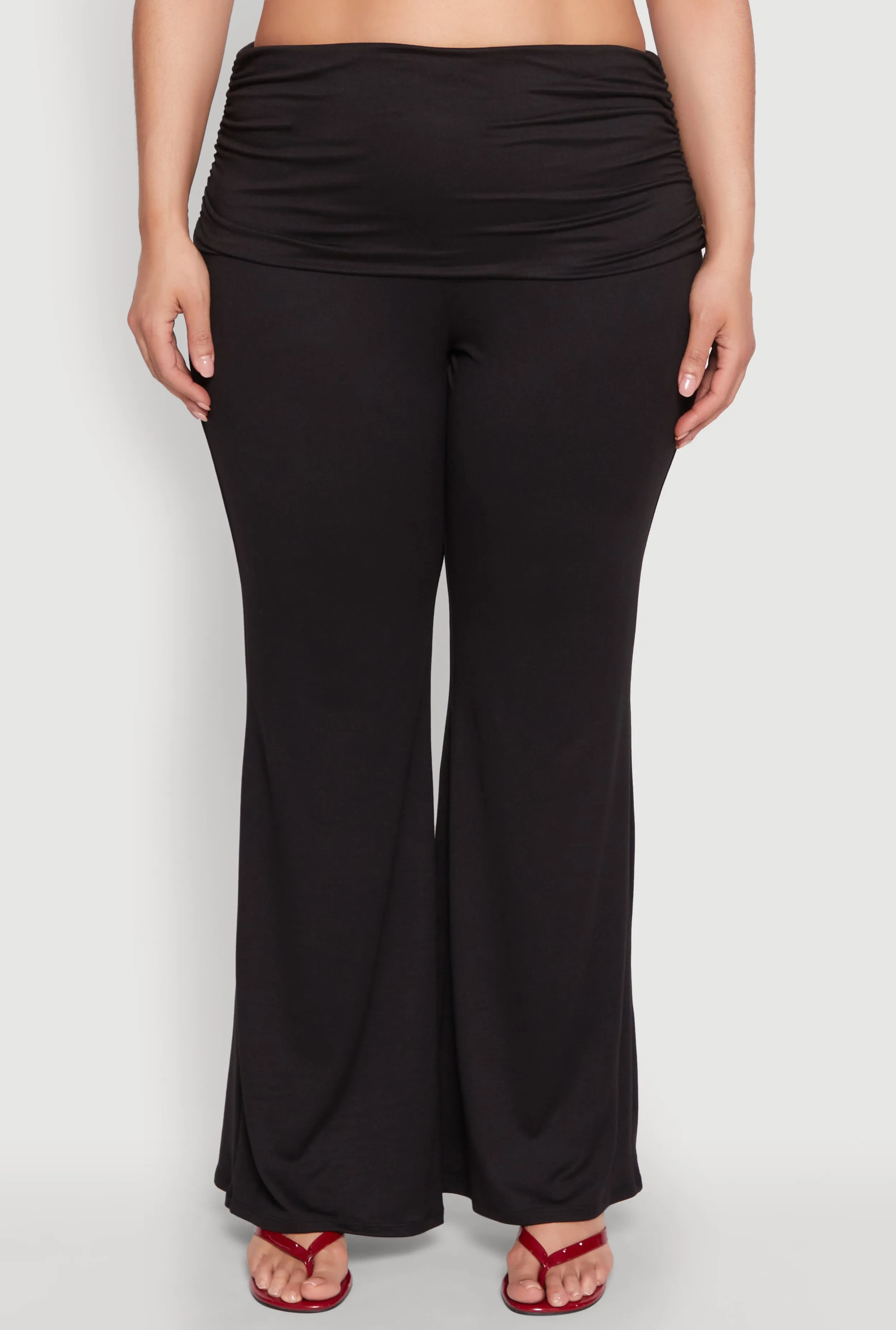 Plus Size High Waisted Fold Over Pants sold by Rainbow product image thumbnail 3