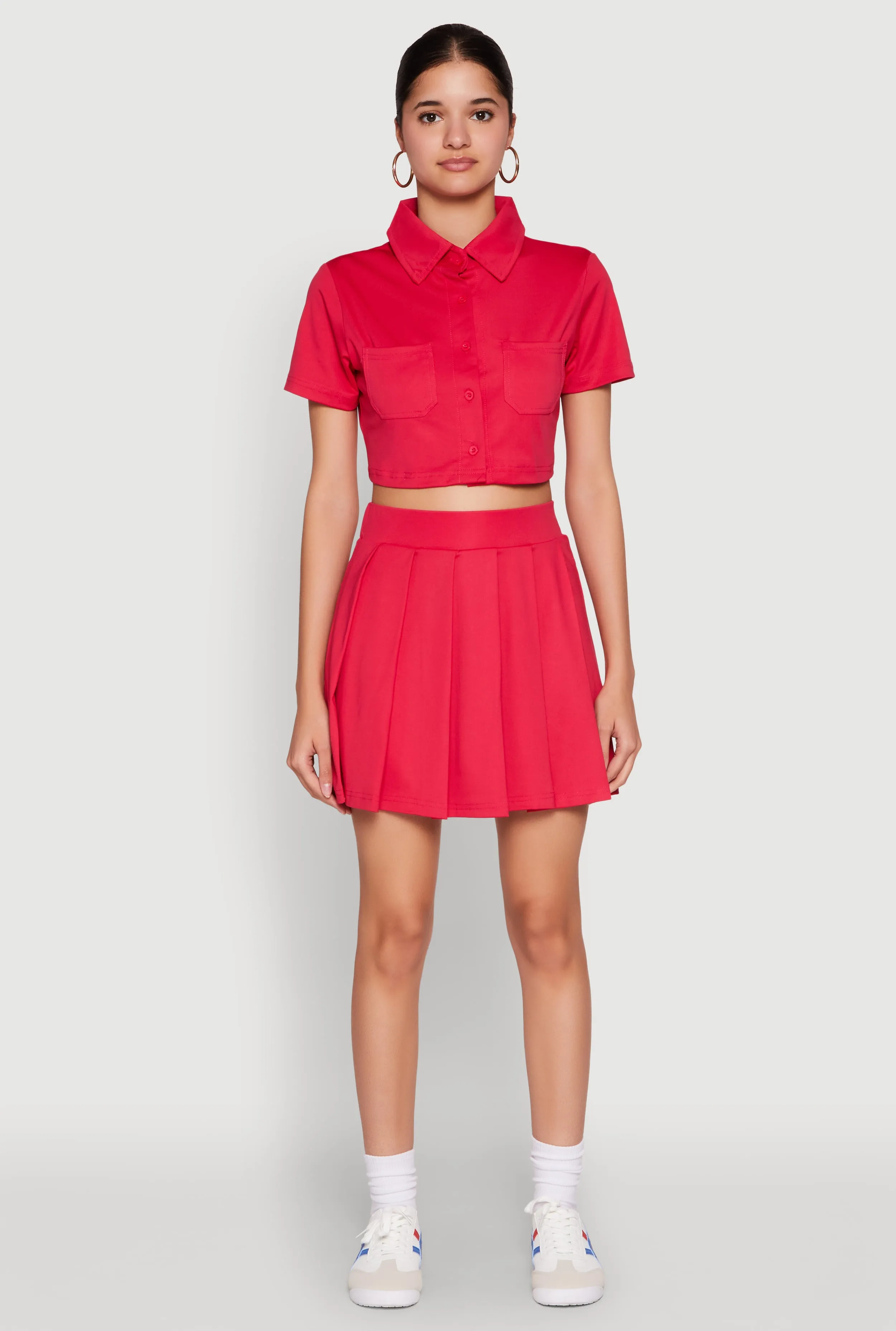 Solid Pleated Skirt sold by Rainbow