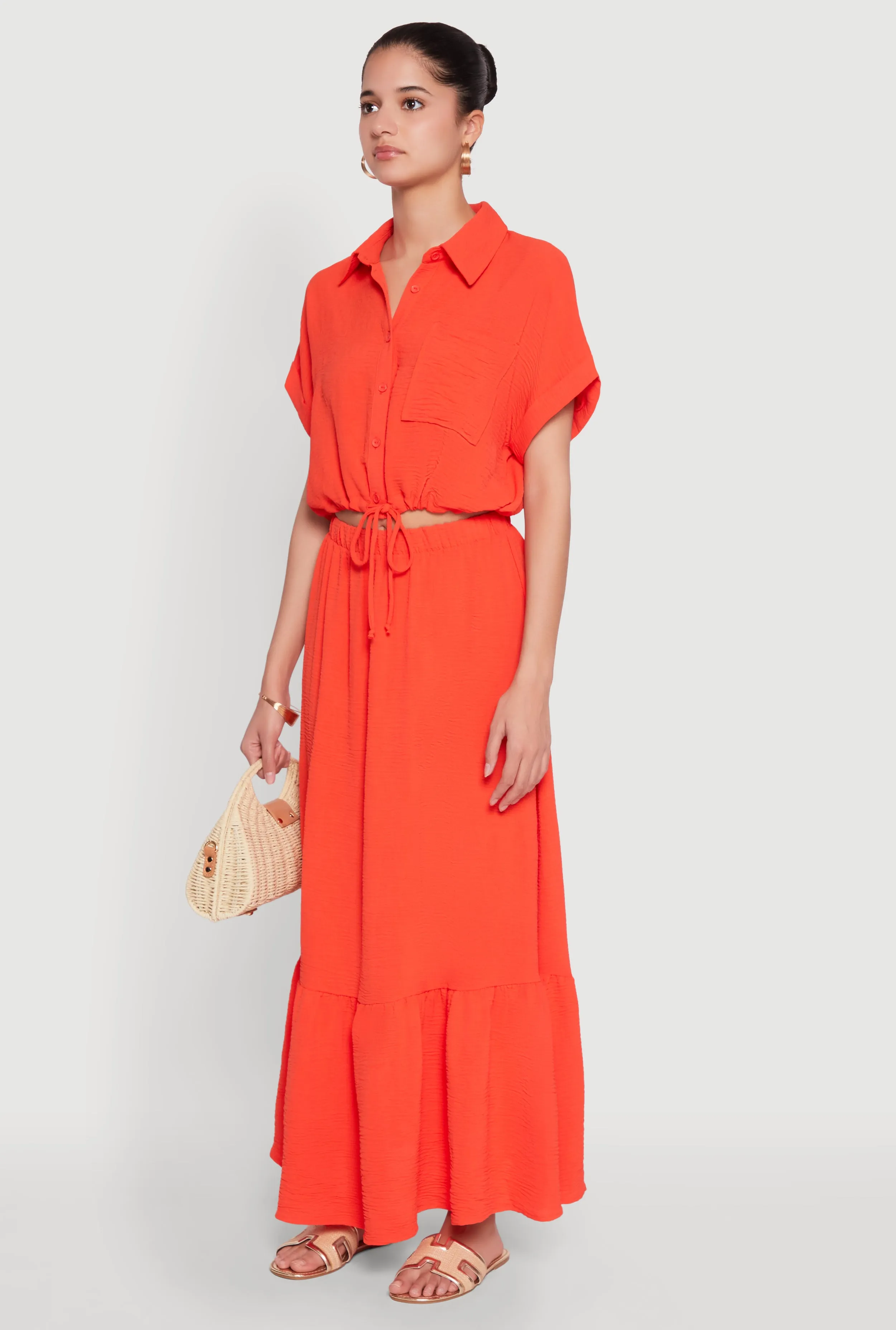 Airy Drawstring Hem Shirt sold by Rainbow product image thumbnail 5