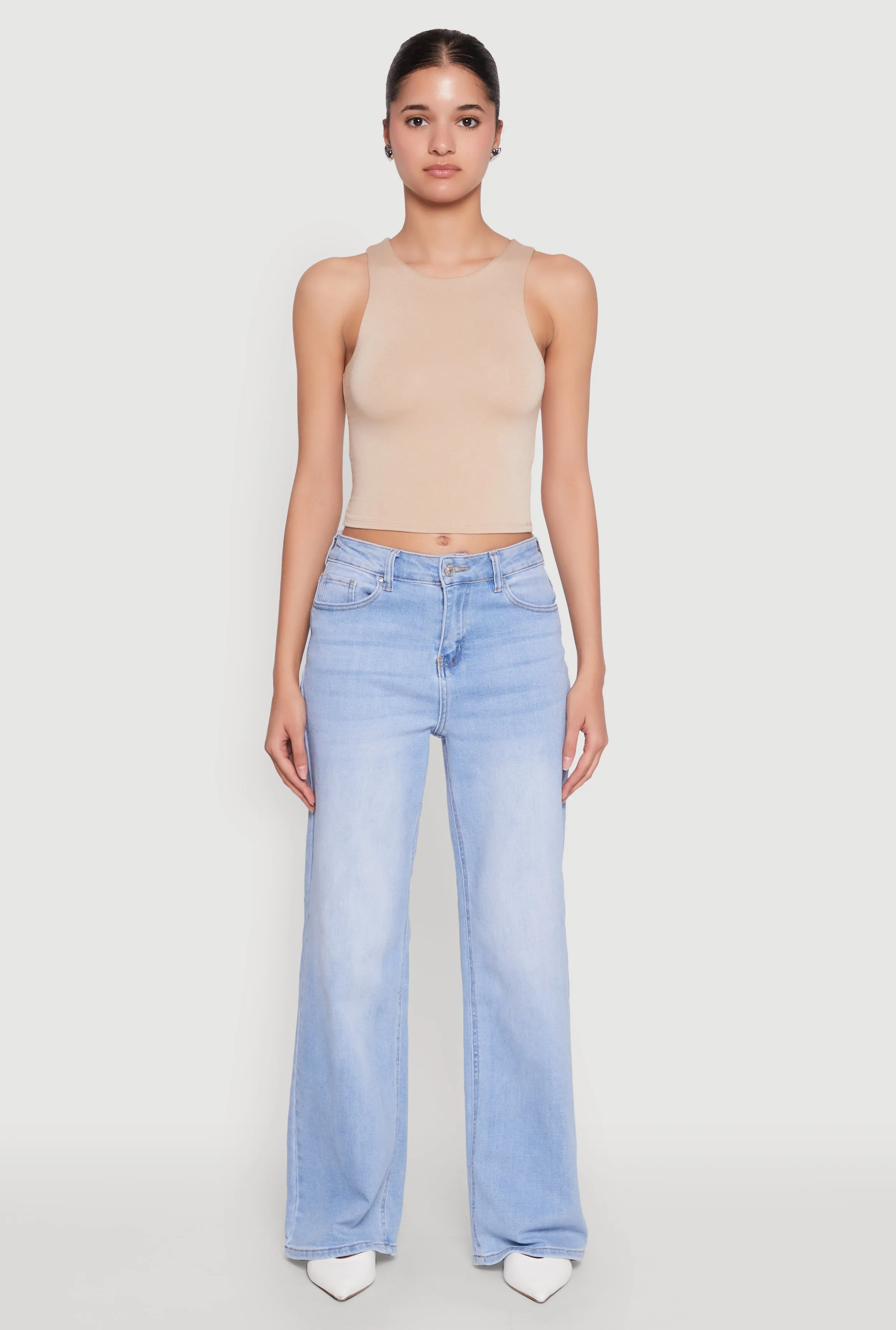 Crew Neck Cropped Tank Top sold by Rainbow product image thumbnail 3