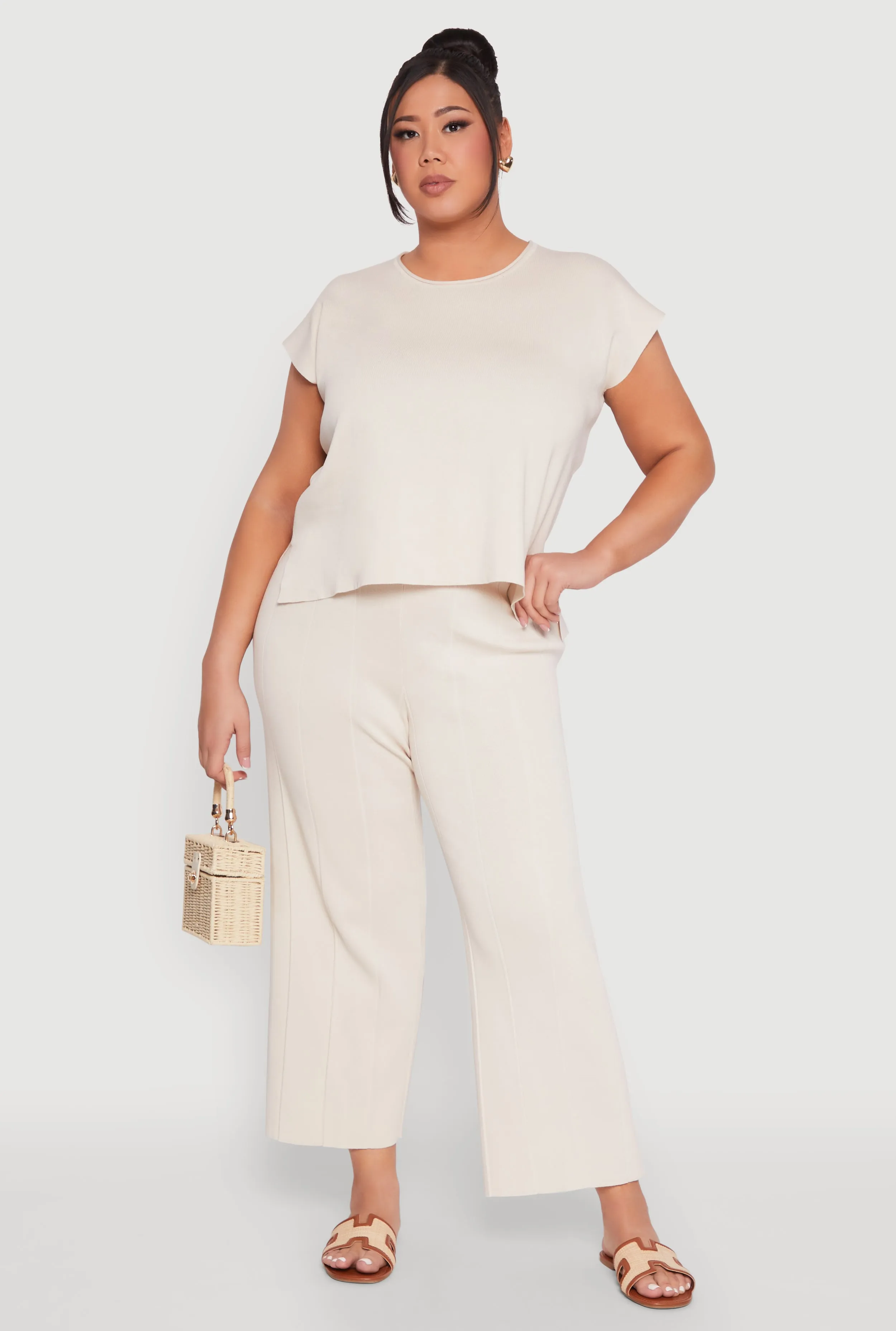 Plus Size Daisy Knitted Crew Neck Top sold by Rainbow product image thumbnail 3