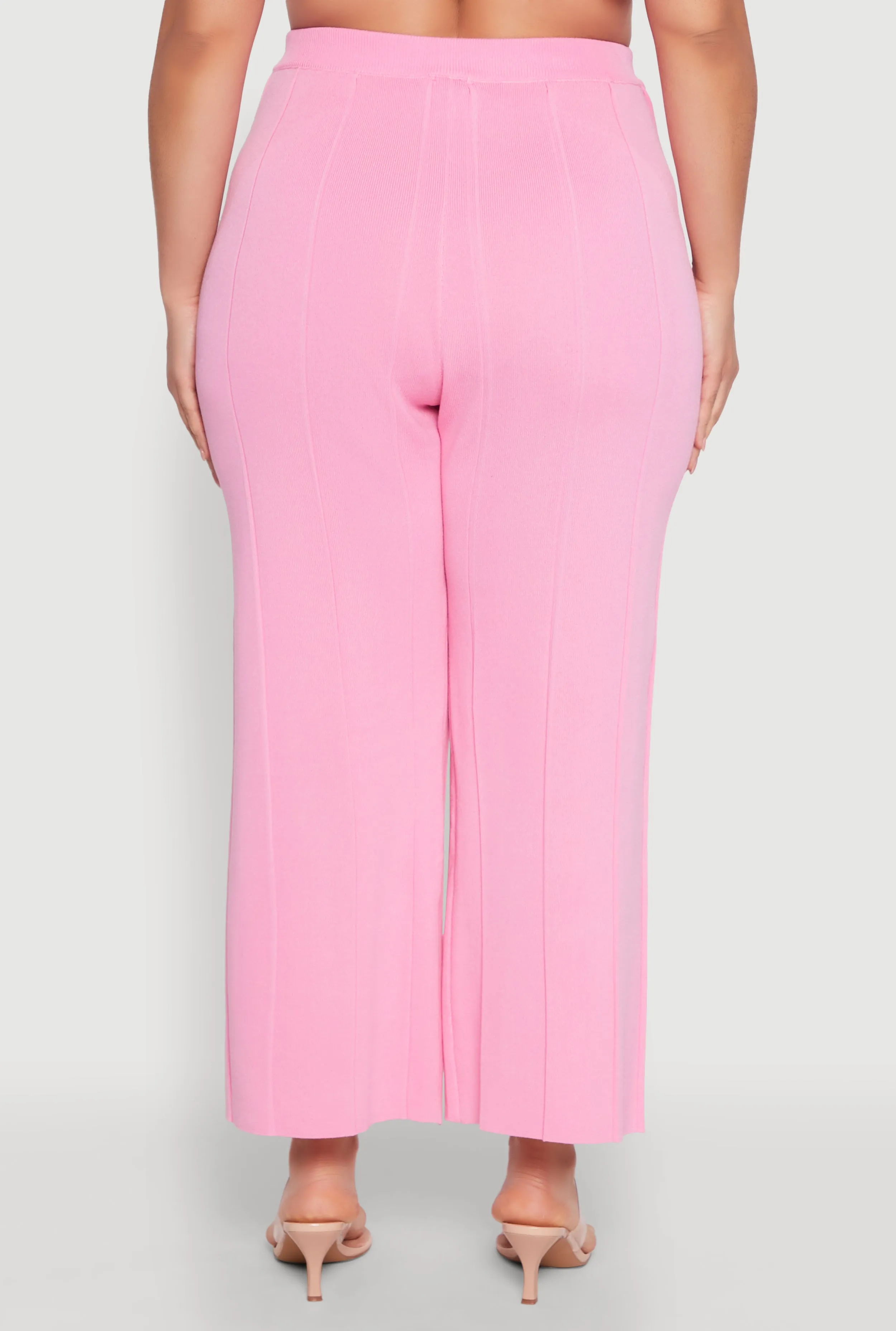 Plus Size Daisy Knitted Pintuck Wide Leg Pants sold by Rainbow product image thumbnail 5