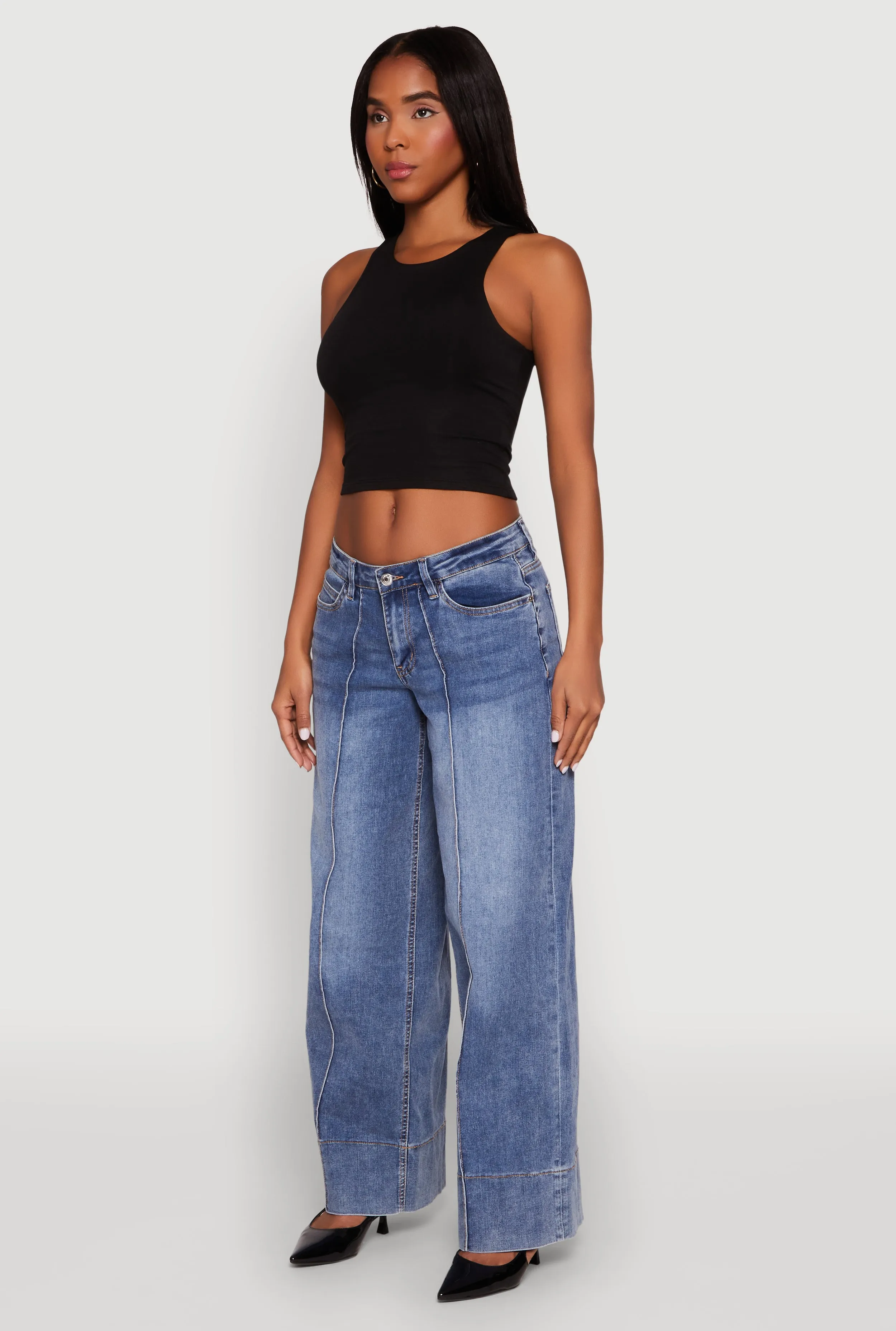 Crew Neck Cropped Tank Top sold by Rainbow product image thumbnail 5